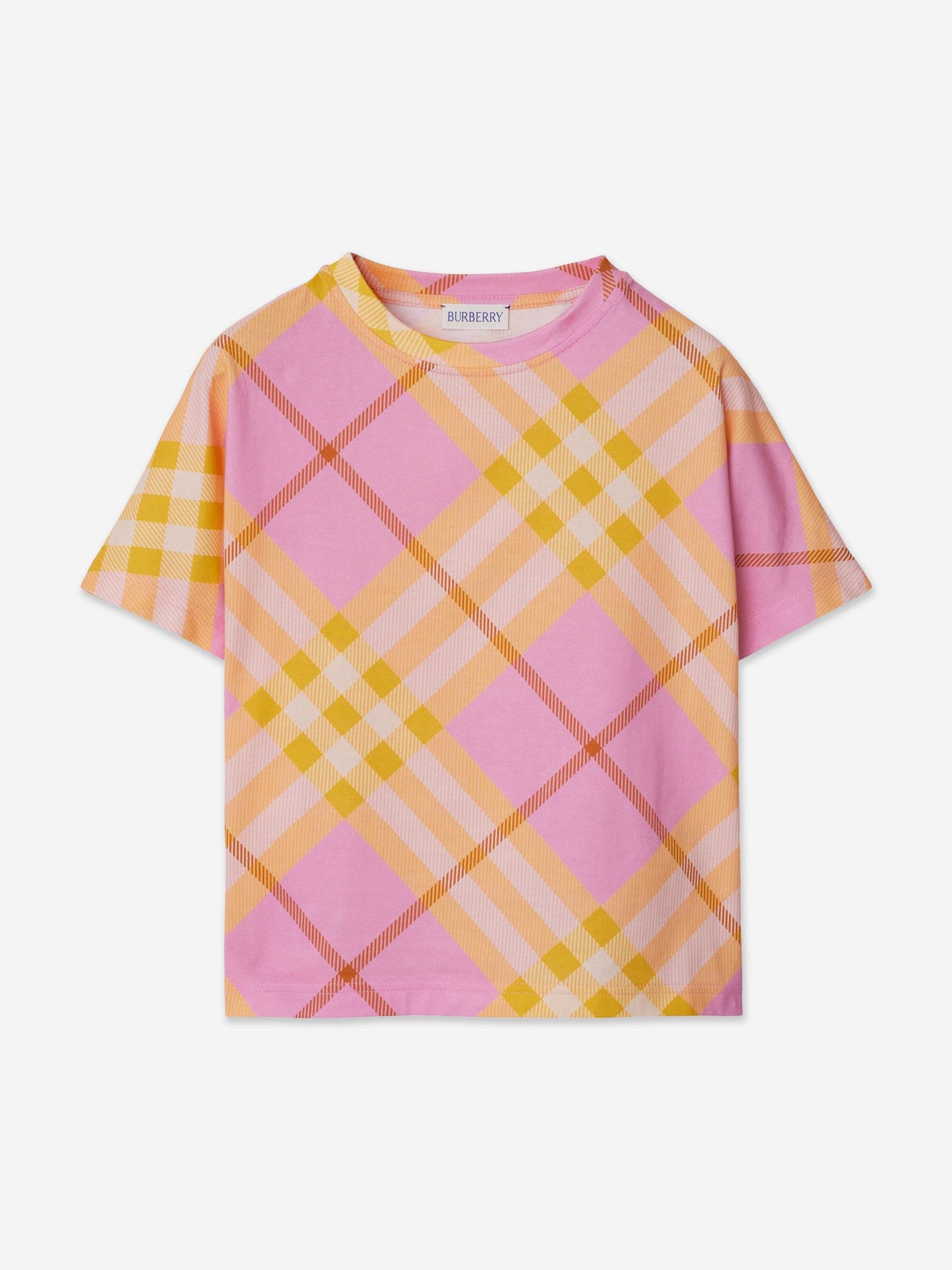 Burberry 女童 Lilia 格纹 T 恤(粉色)