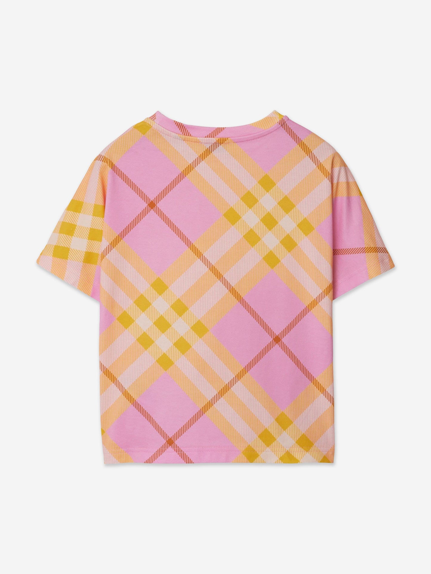 Burberry 女童 Lilia 格纹 T 恤(粉色)