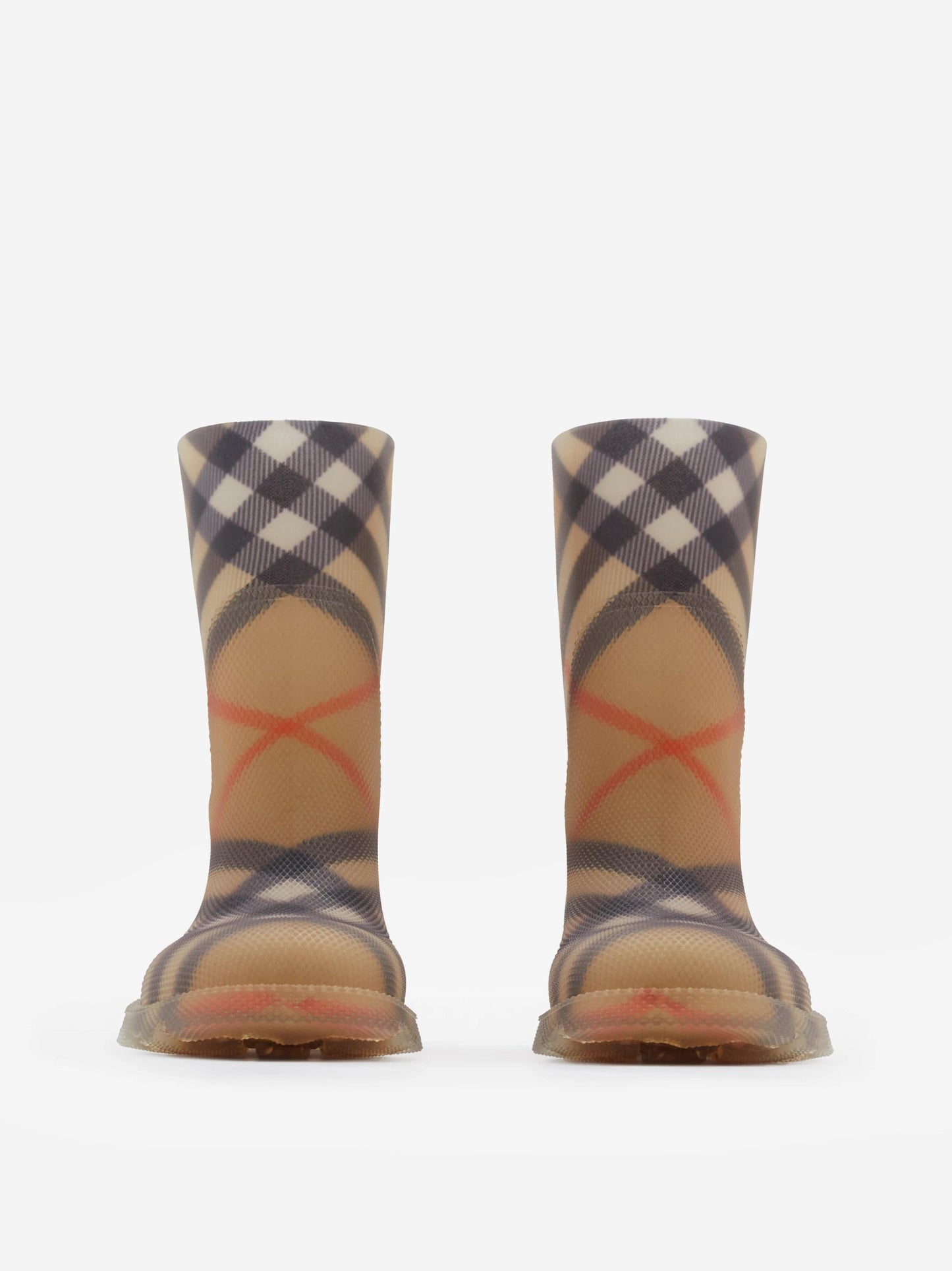 Burberry 儿童橡胶 Marsh 高筒靴(米色)