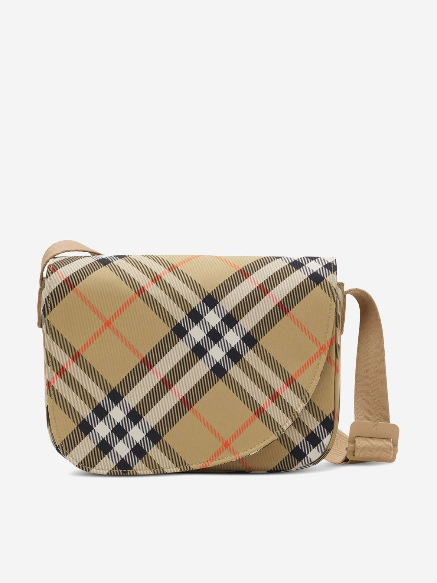 Burberry 女童格纹邮差包 米色(24 厘米)