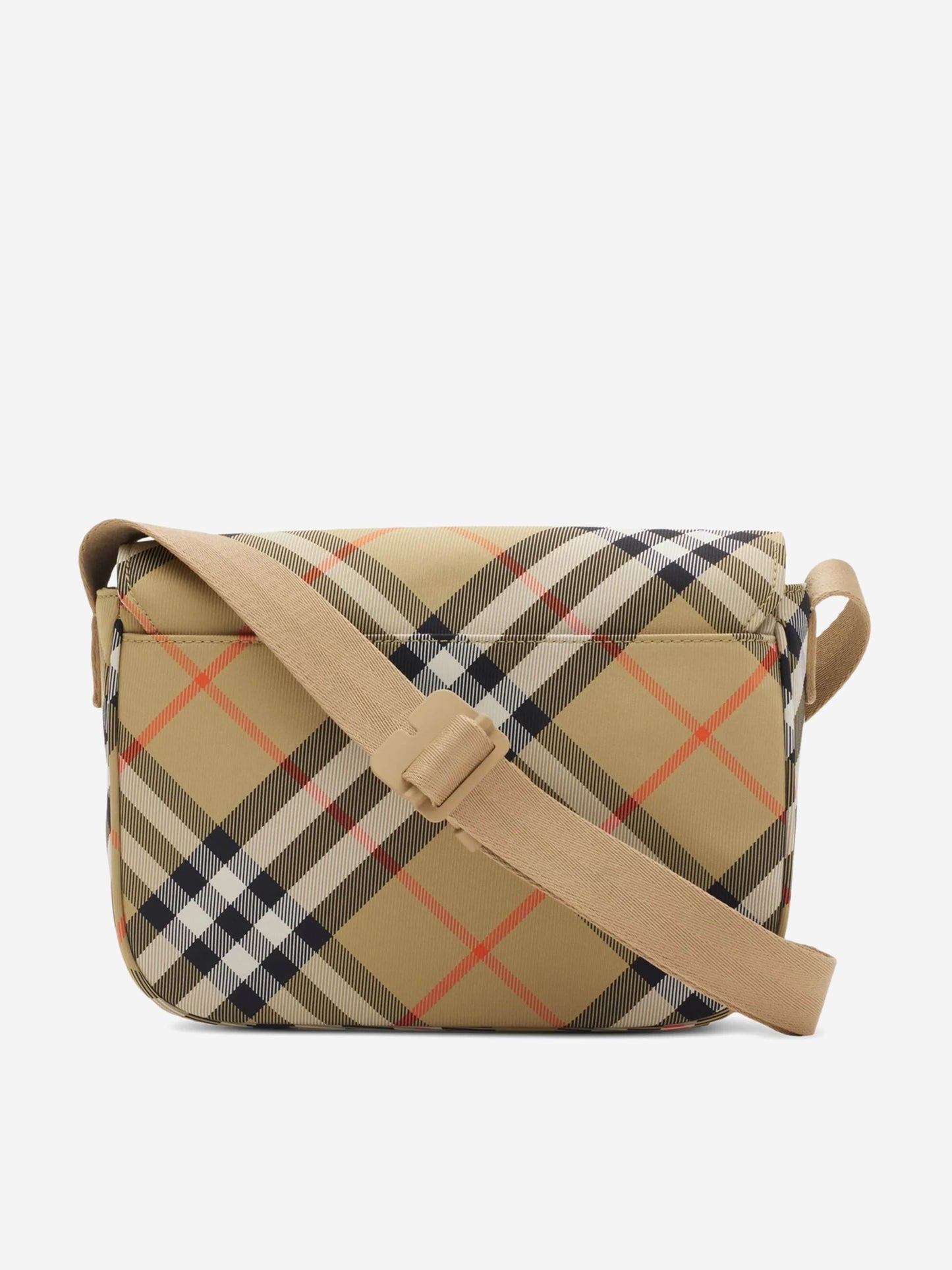 Burberry 女童格纹邮差包 米色(24 厘米)