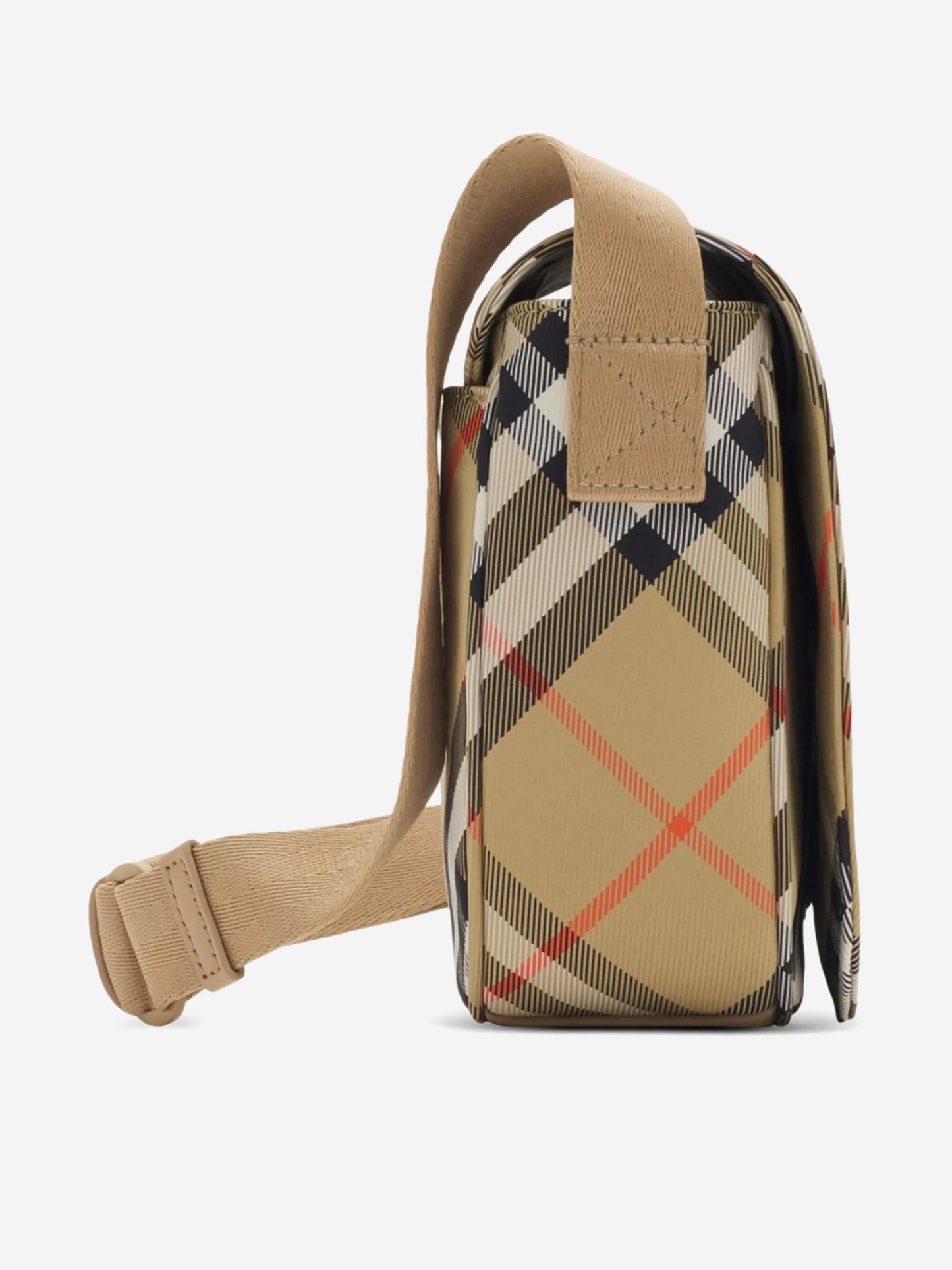 Burberry 女童格纹邮差包 米色(24 厘米)