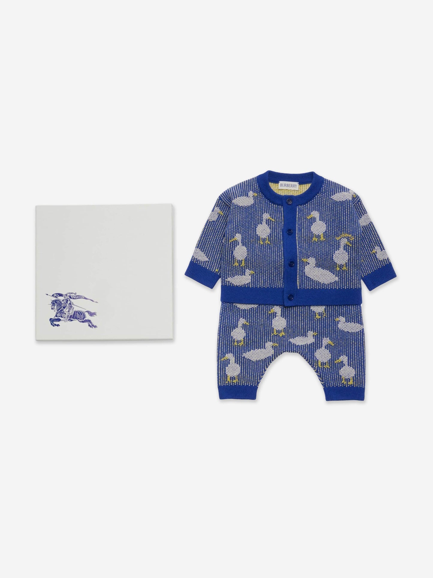 Burberry 男童鸭腿长裤套装(蓝色)
