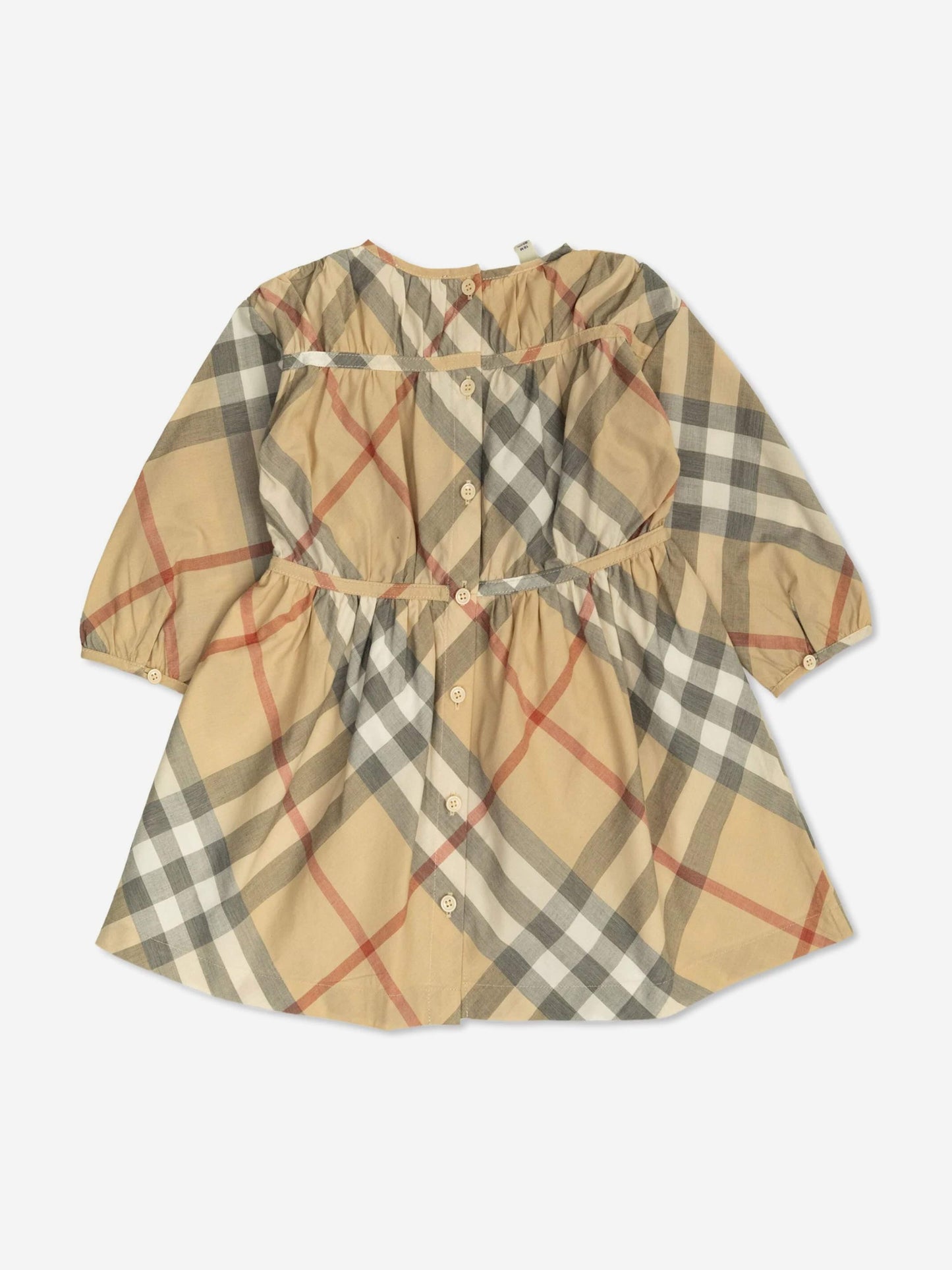 Burberry 女婴 Cecille 格纹连衣裙(米色)