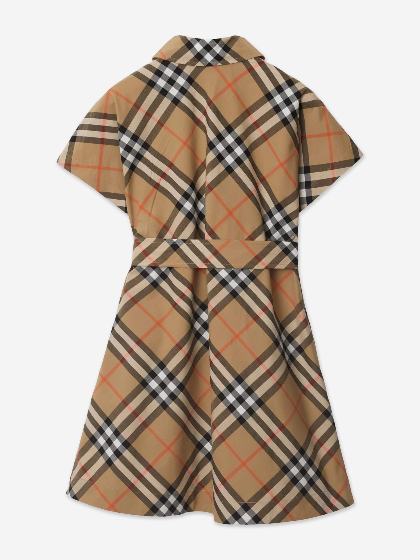 Burberry 女童 Giulietta 格纹连衣裙(米色)