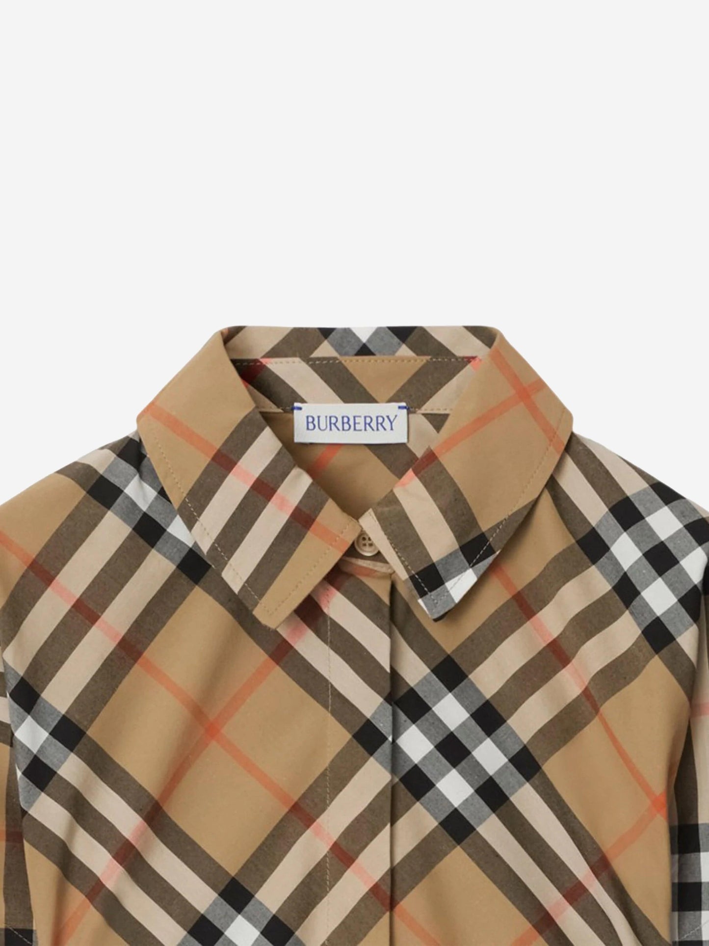 Burberry 女童 Giulietta 格纹连衣裙(米色)