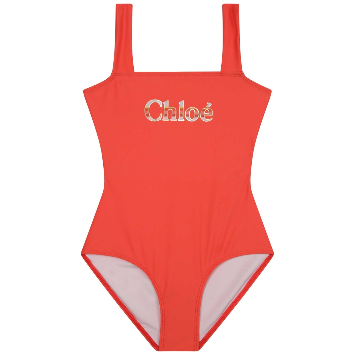 女童粉色Logo泳衣