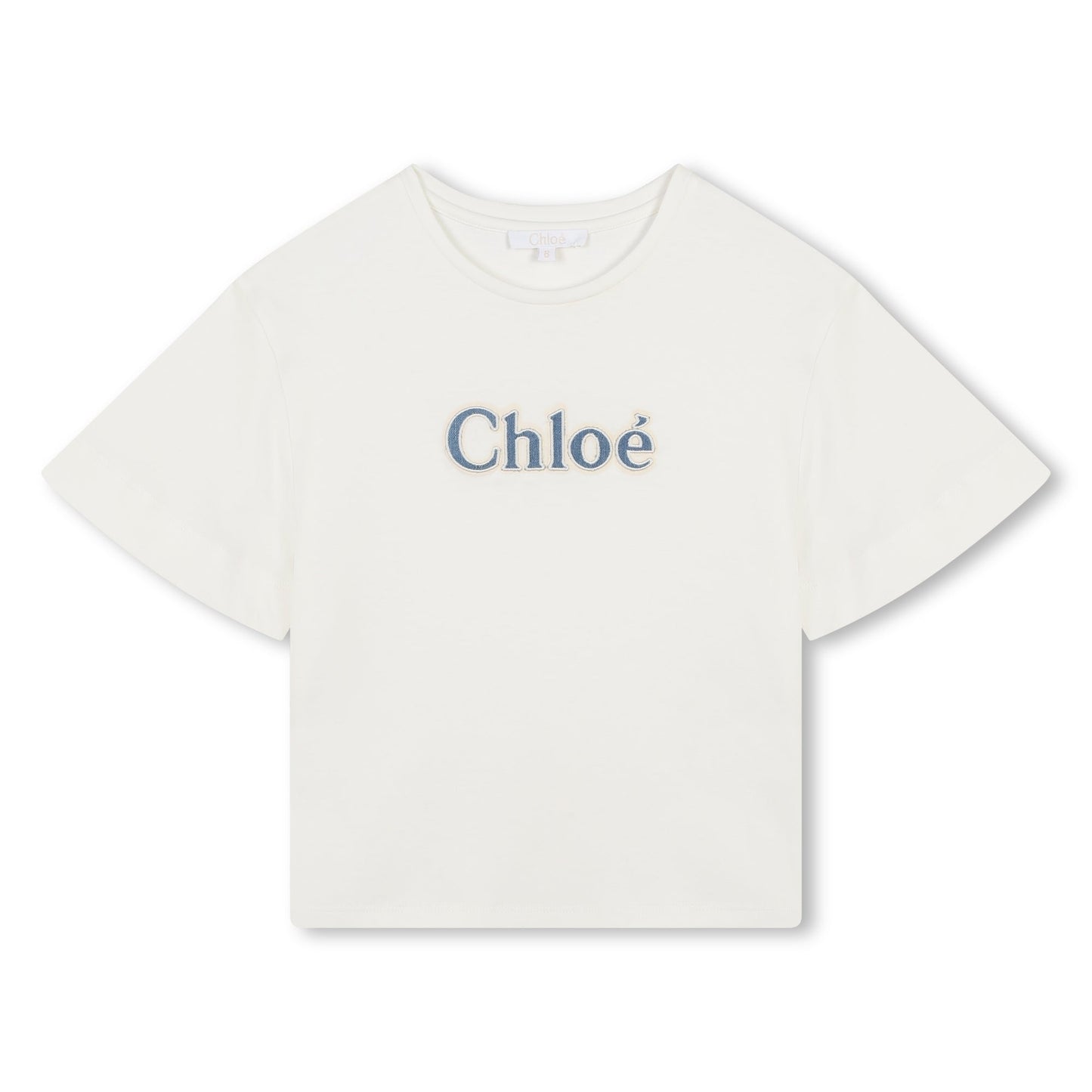 女童白色Logo棉T恤