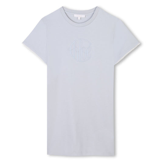 女童浅蓝色棉连衣裙