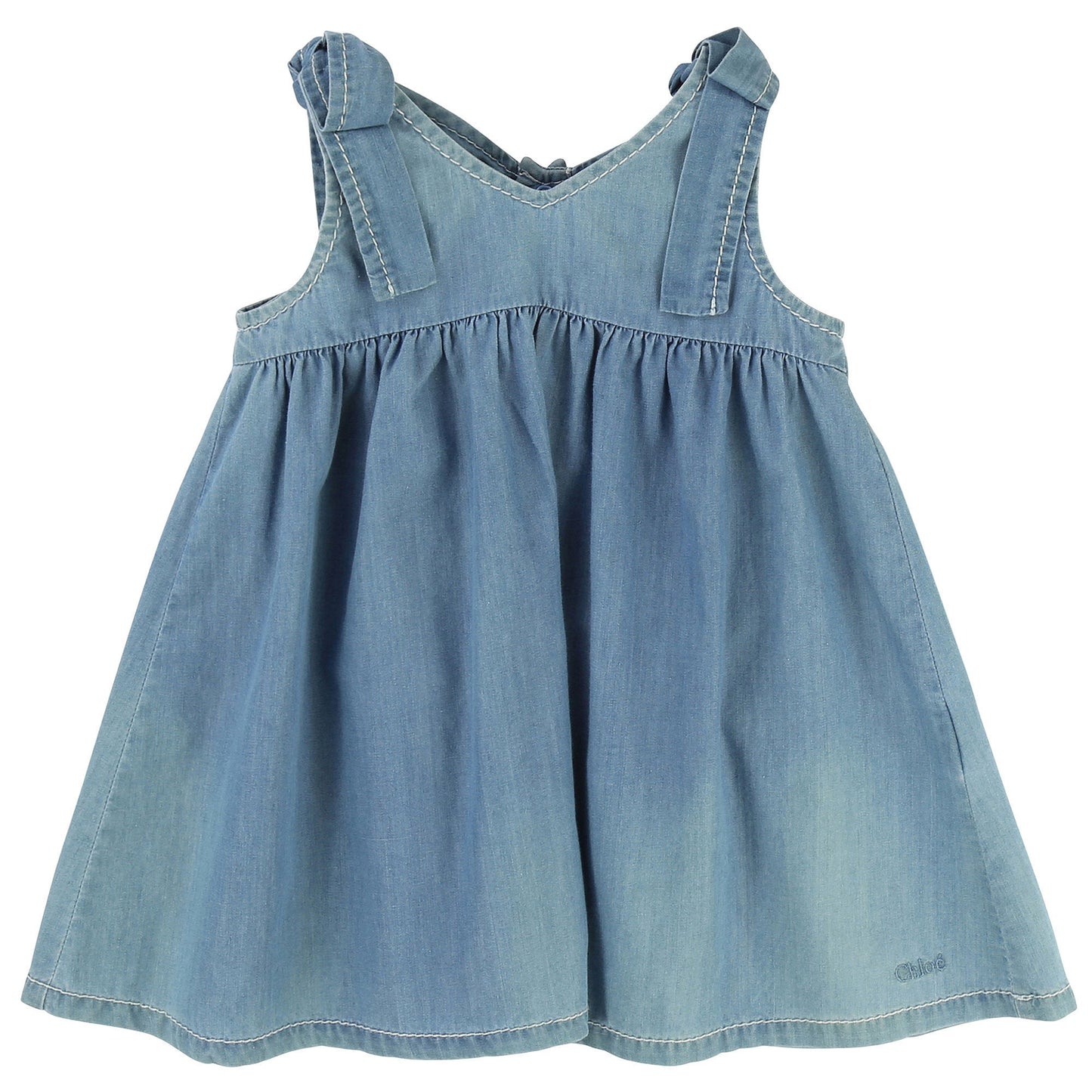 Baby Girls Blue Chambray Dress