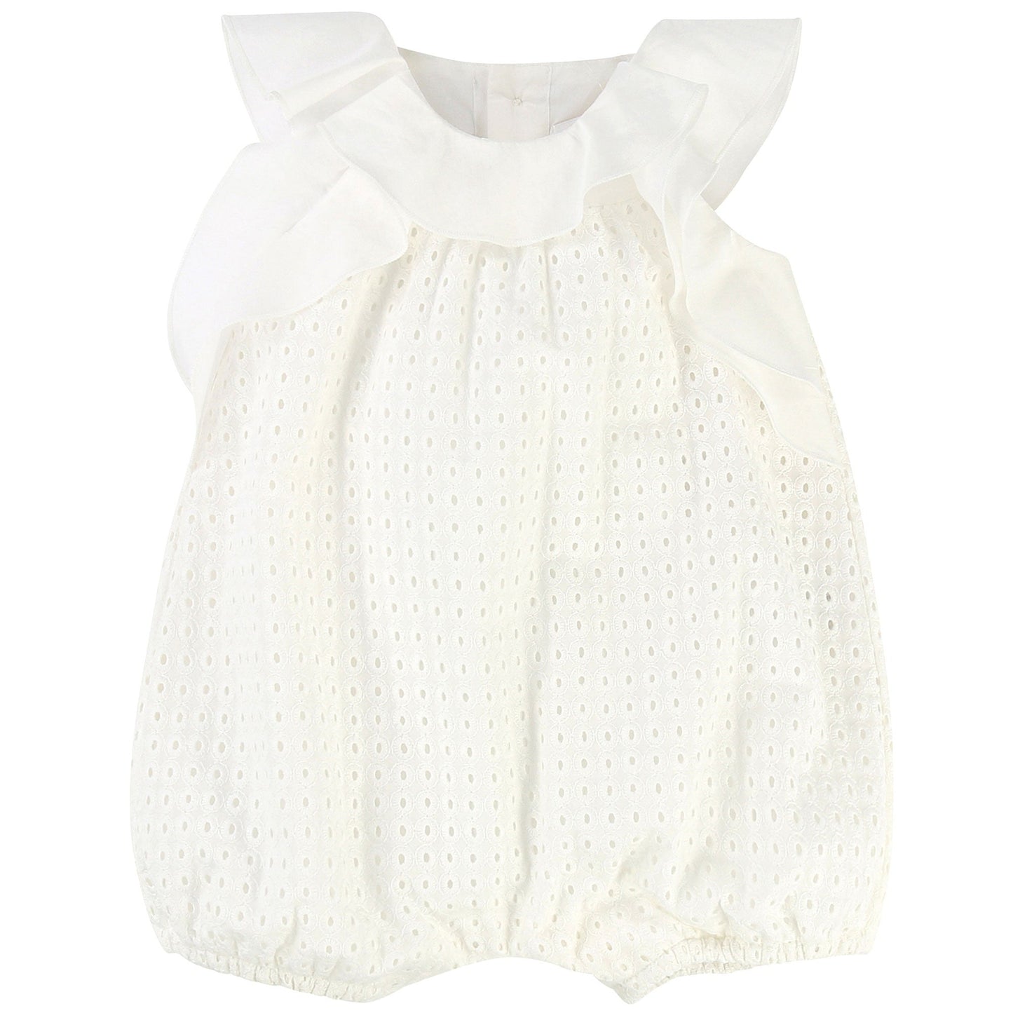 Baby Girls White Jersey Shortie