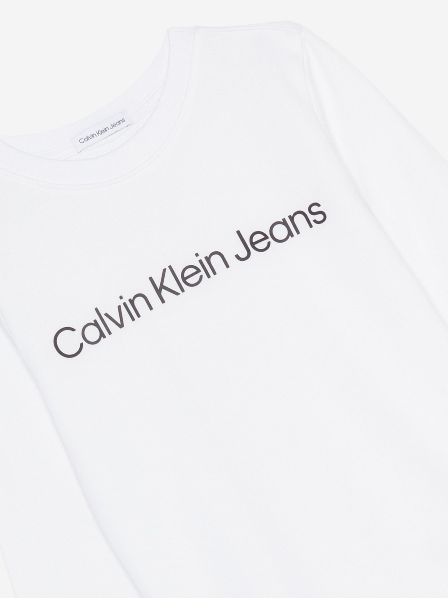 Calvin Klein Kids Logo Sweatshirt in White