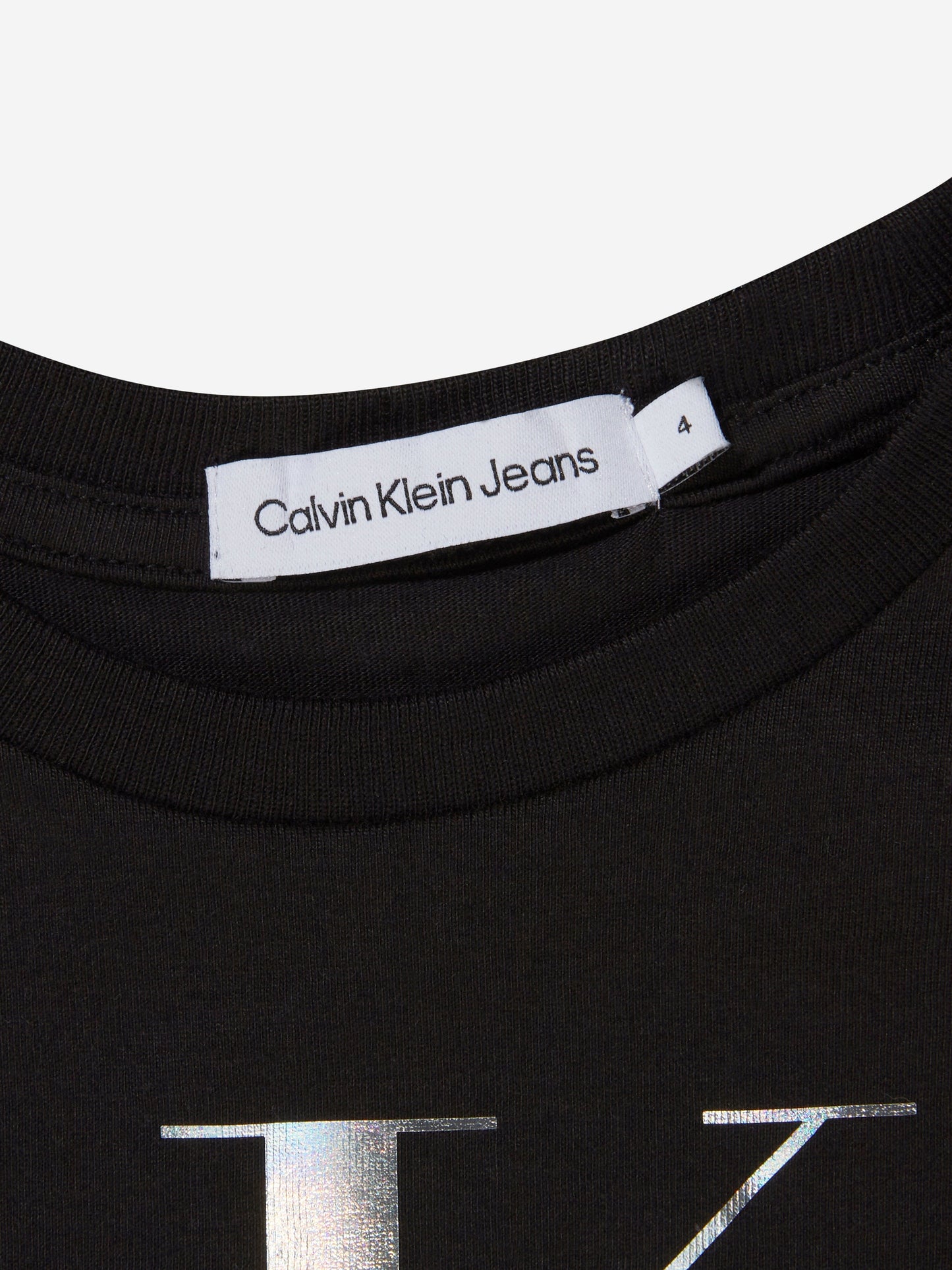 Calvin Klein Girls Cotton Monogram T-Shirt