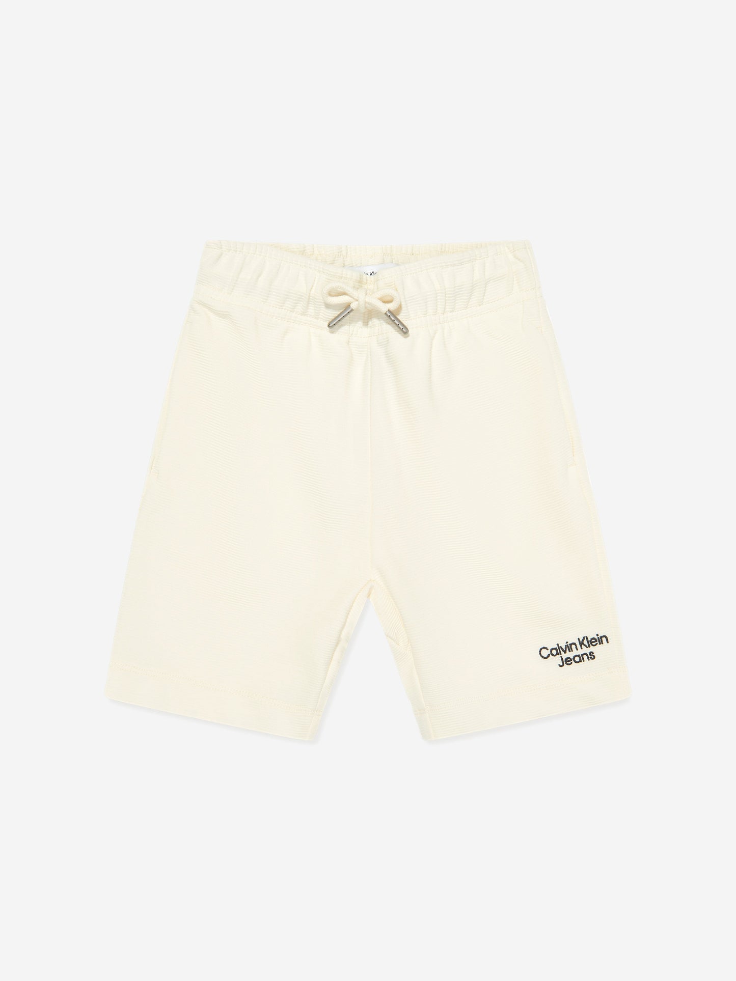 Calvin Klein Boys Ottoman Relaxed Shorts Set in Beige