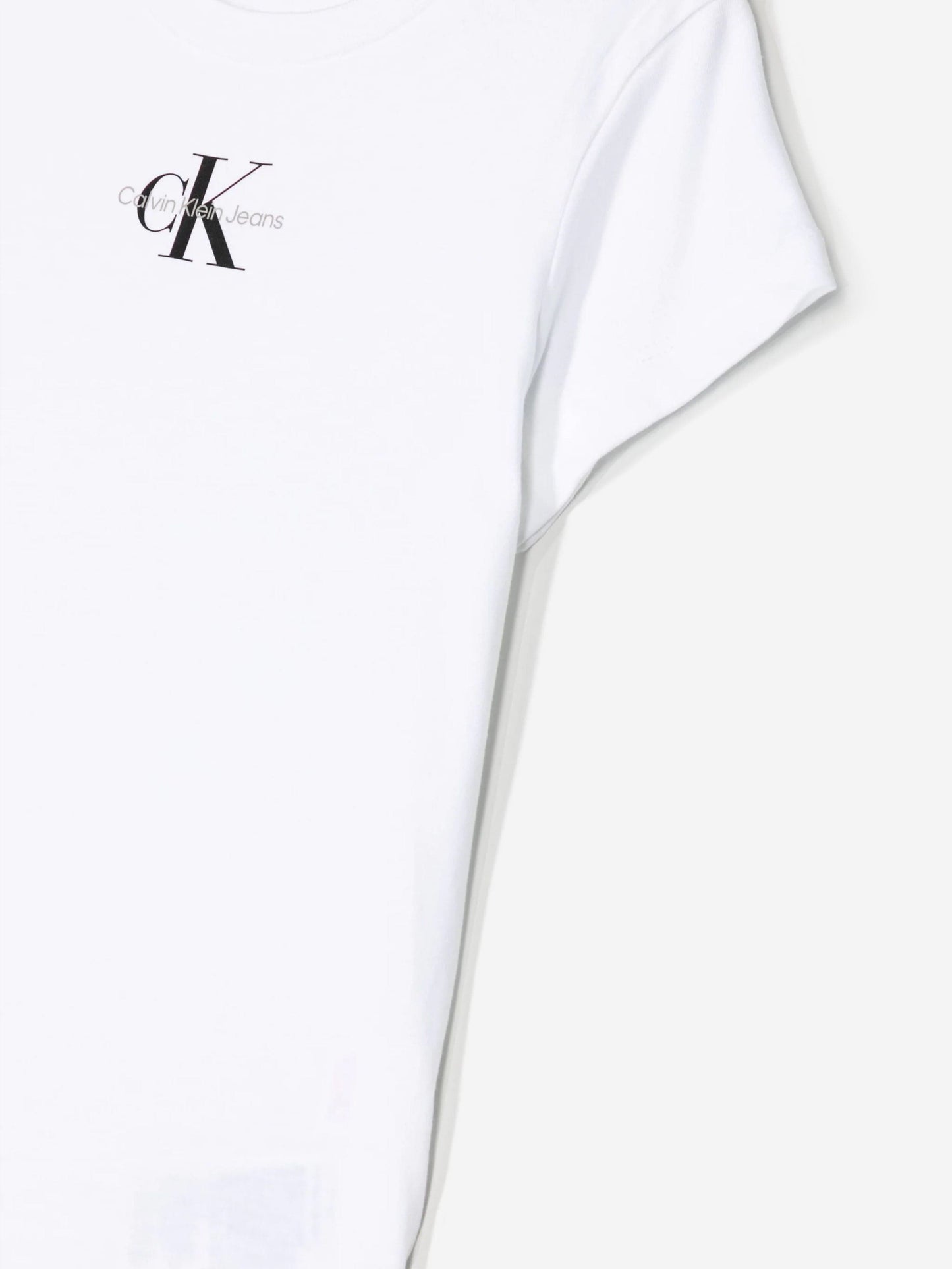 Calvin Klein Girls Micro Monogram Top in White