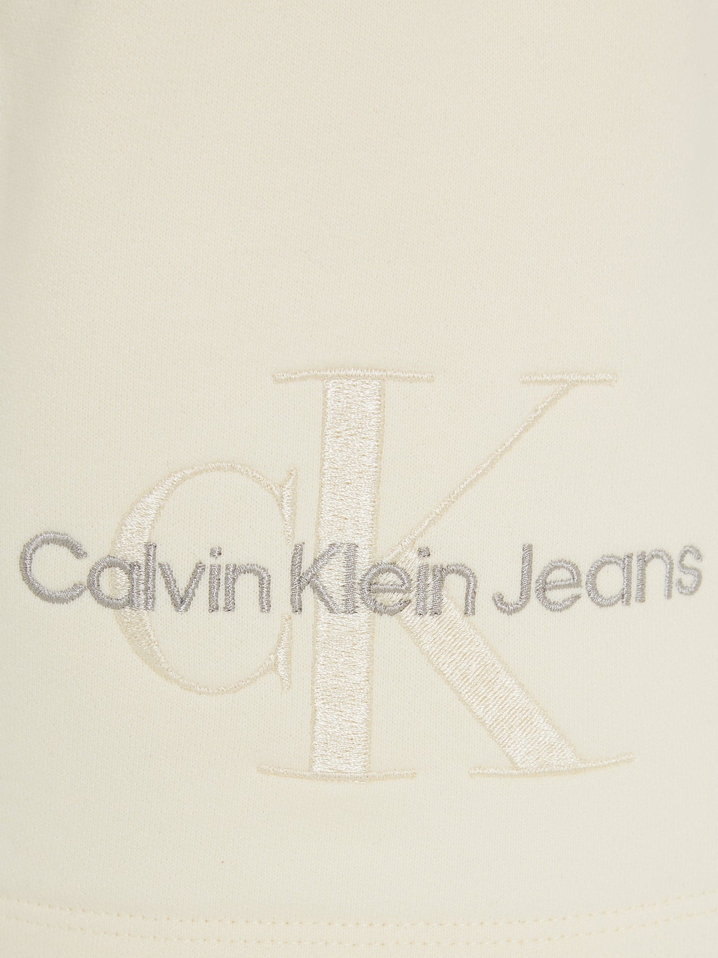 Calvin Klein Girls Monogram Embroidered Shorts in Beige