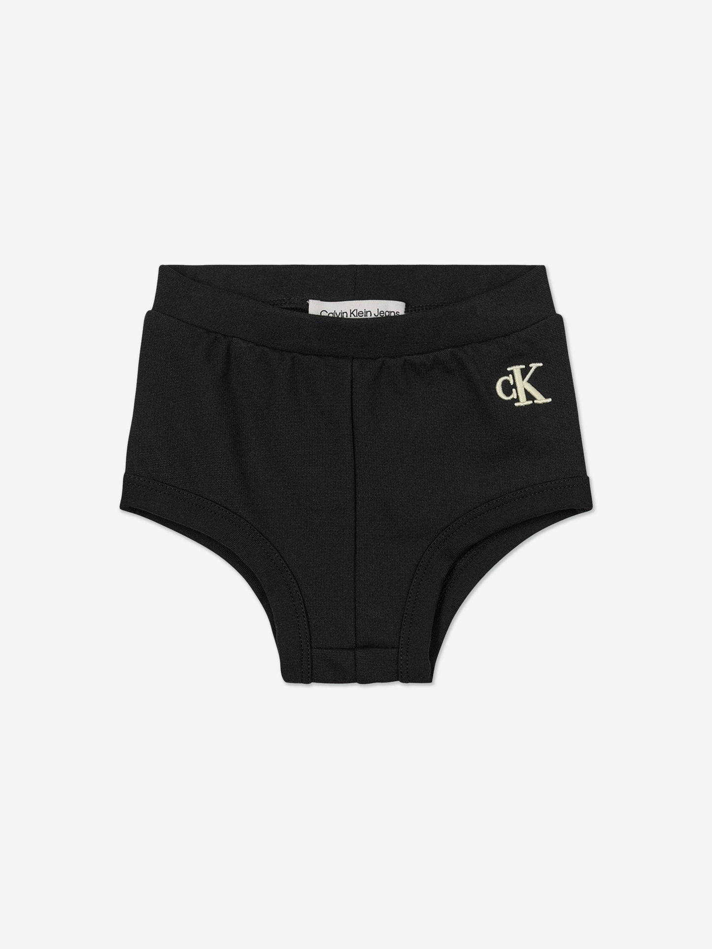Calvin Klein 女婴黑色吊带 Punto 连衣裙