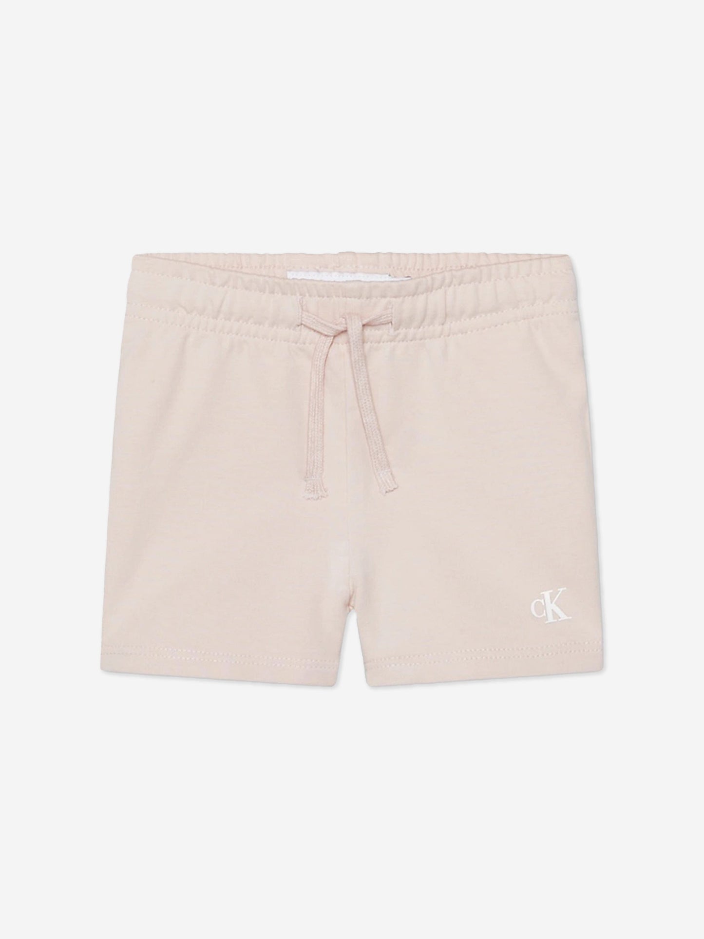 Calvin Klein 女童粉色字母徽标短裤套装