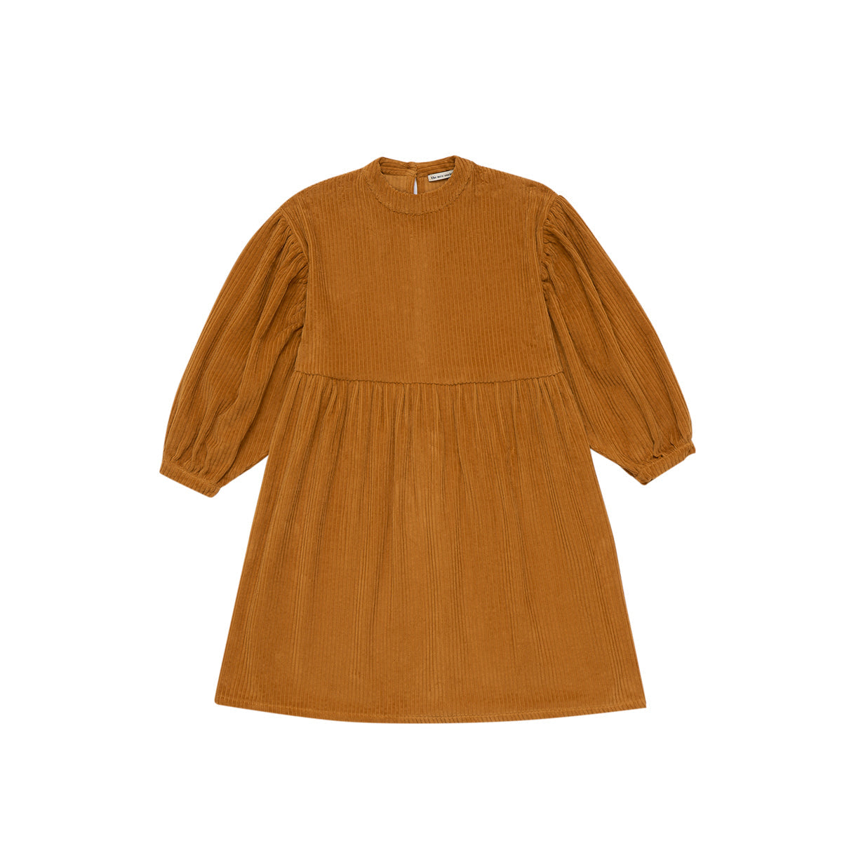 女童棕色灯芯绒连衣裙