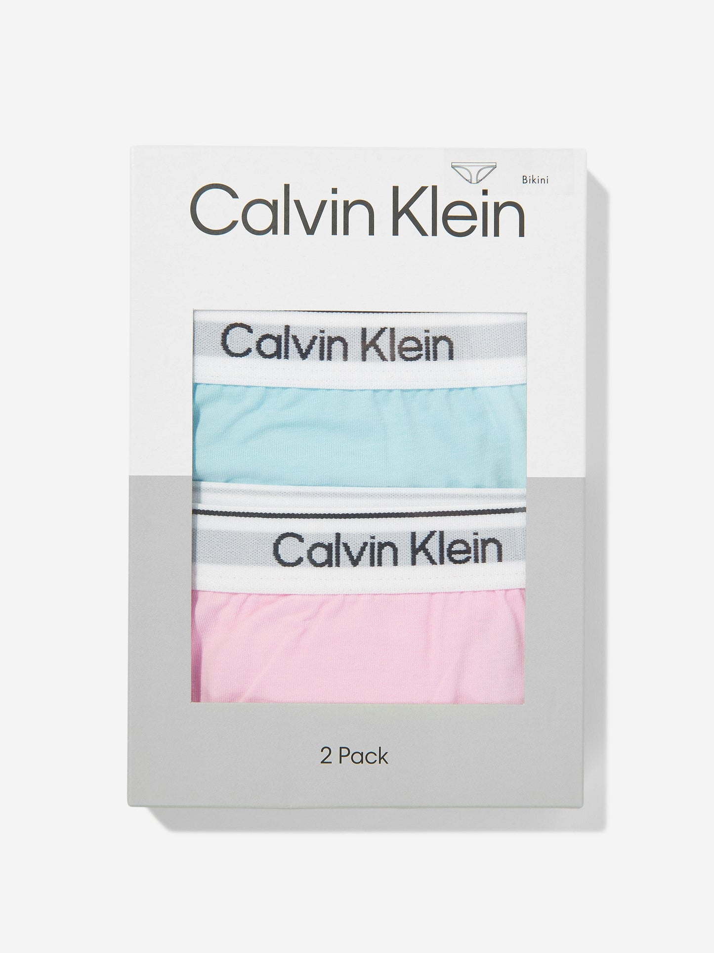 Calvin Klein Girls 2 Pack Bikini Knickers Set in Multicolour