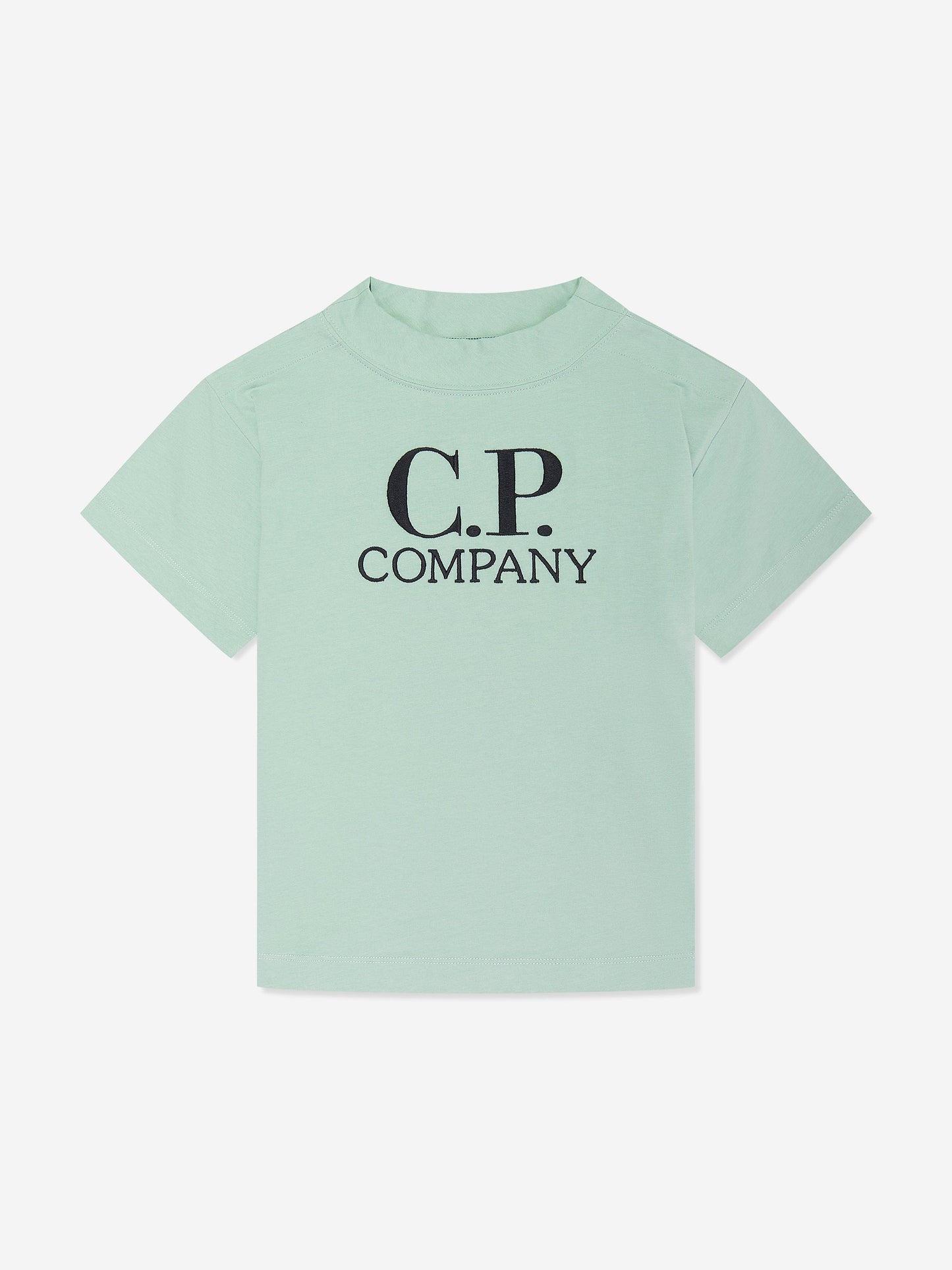 CP Company 男孩绿色徽标 T 恤