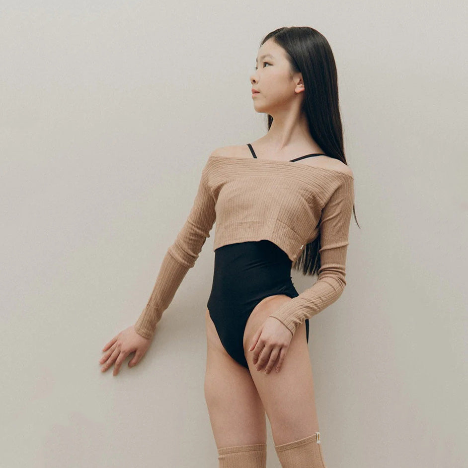 女童米色芭蕾舞上衣Chai - Kids Vika Top)