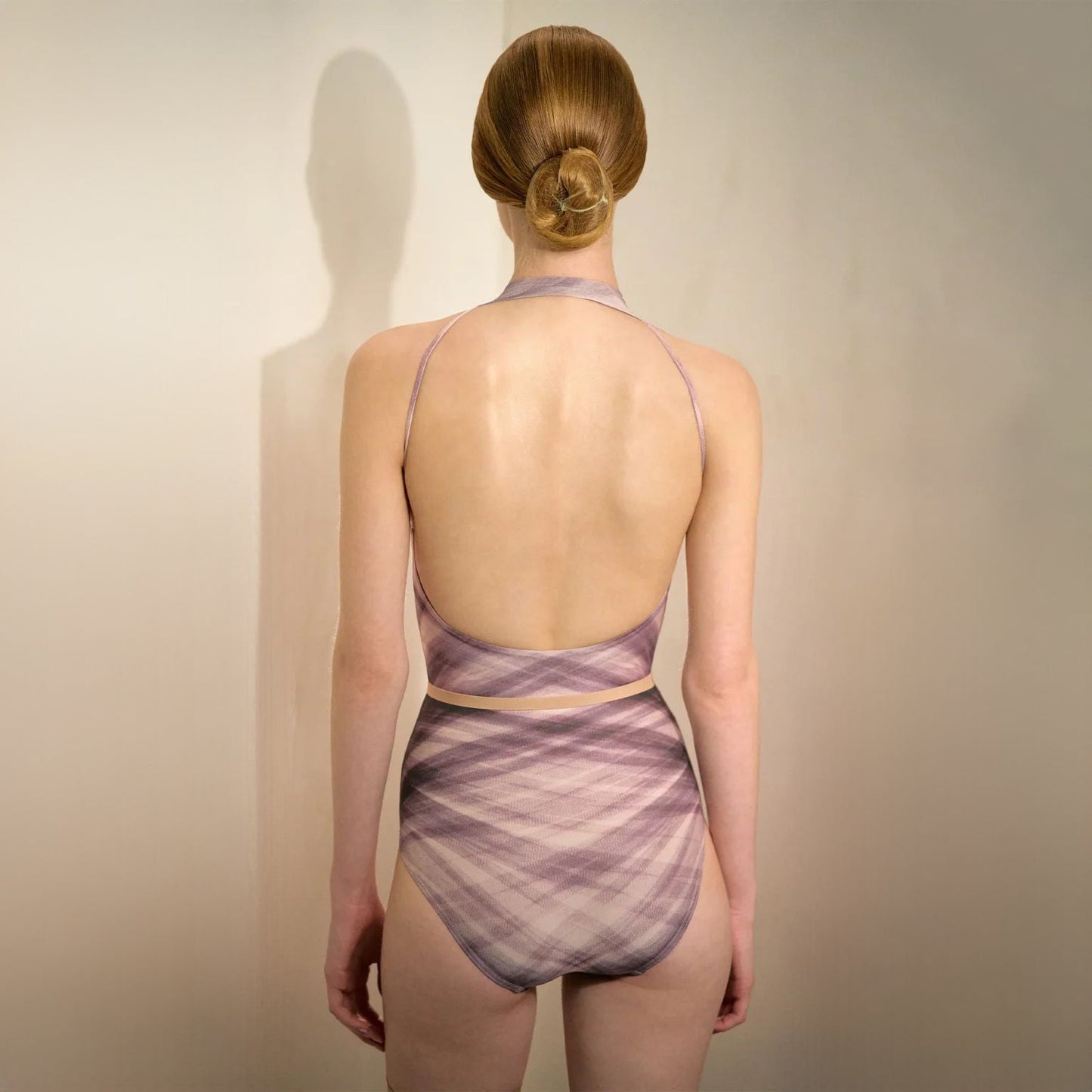 女士靛蓝色格子"TULLE PLIÉ"芭蕾舞连体衣(201LE20VL/indigo)