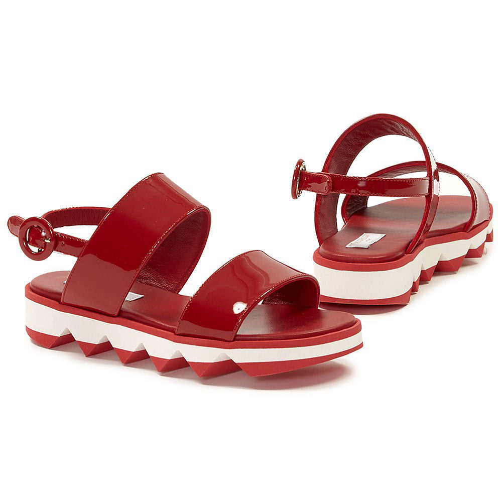 Girls Red Patent Leather Sandals