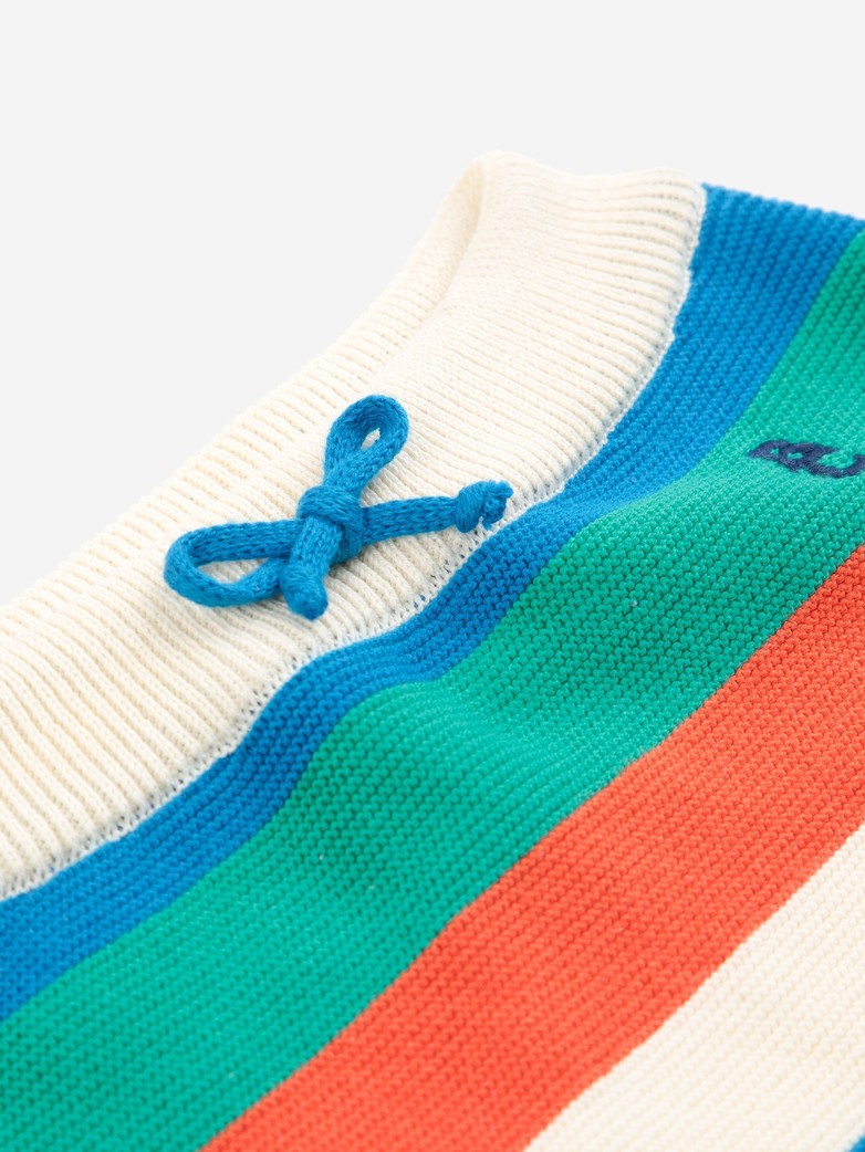 Striped knitted shorts