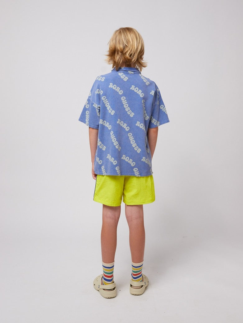 Wavy Bobo Choses all over waffle polo shirt