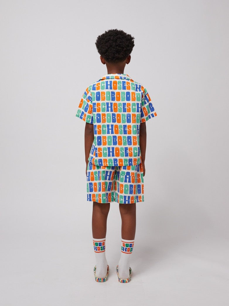 Multicolor Bobo Choses all over woven shirt