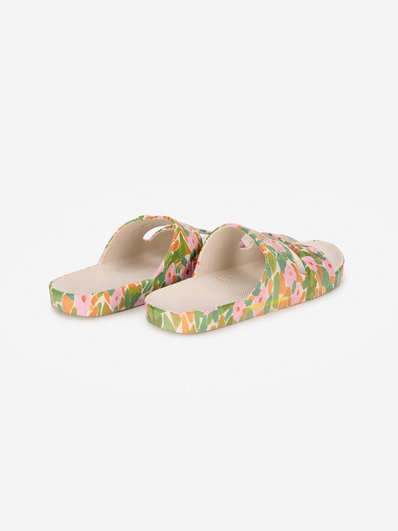 Floral print rubber sandal