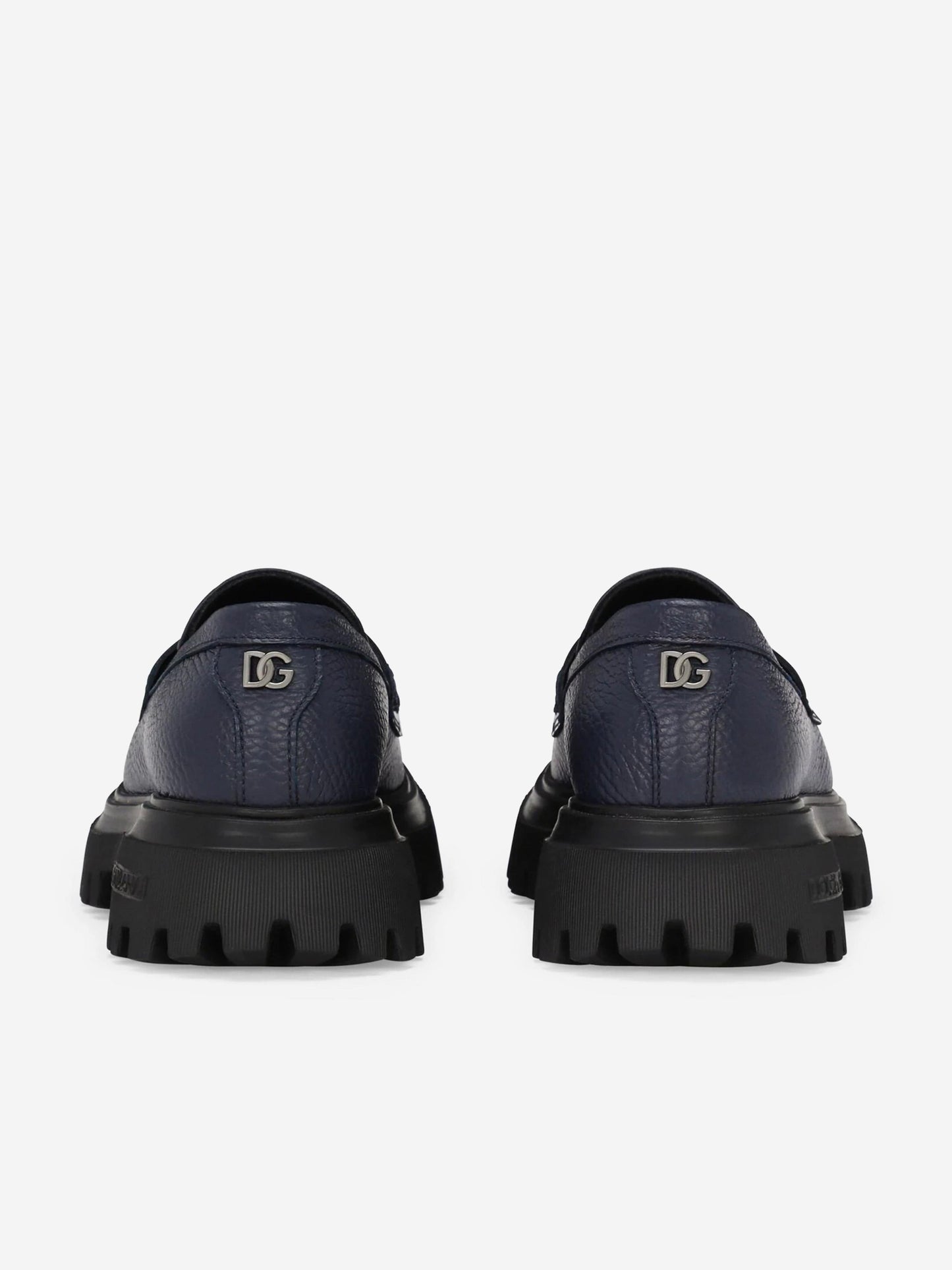 Dolce & Gabbana 女童蓝色皮革莫卡辛鞋