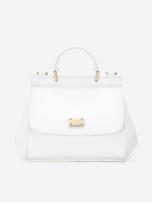 Dolce & Gabbana 女童漆皮单肩包 白色(14 厘米)