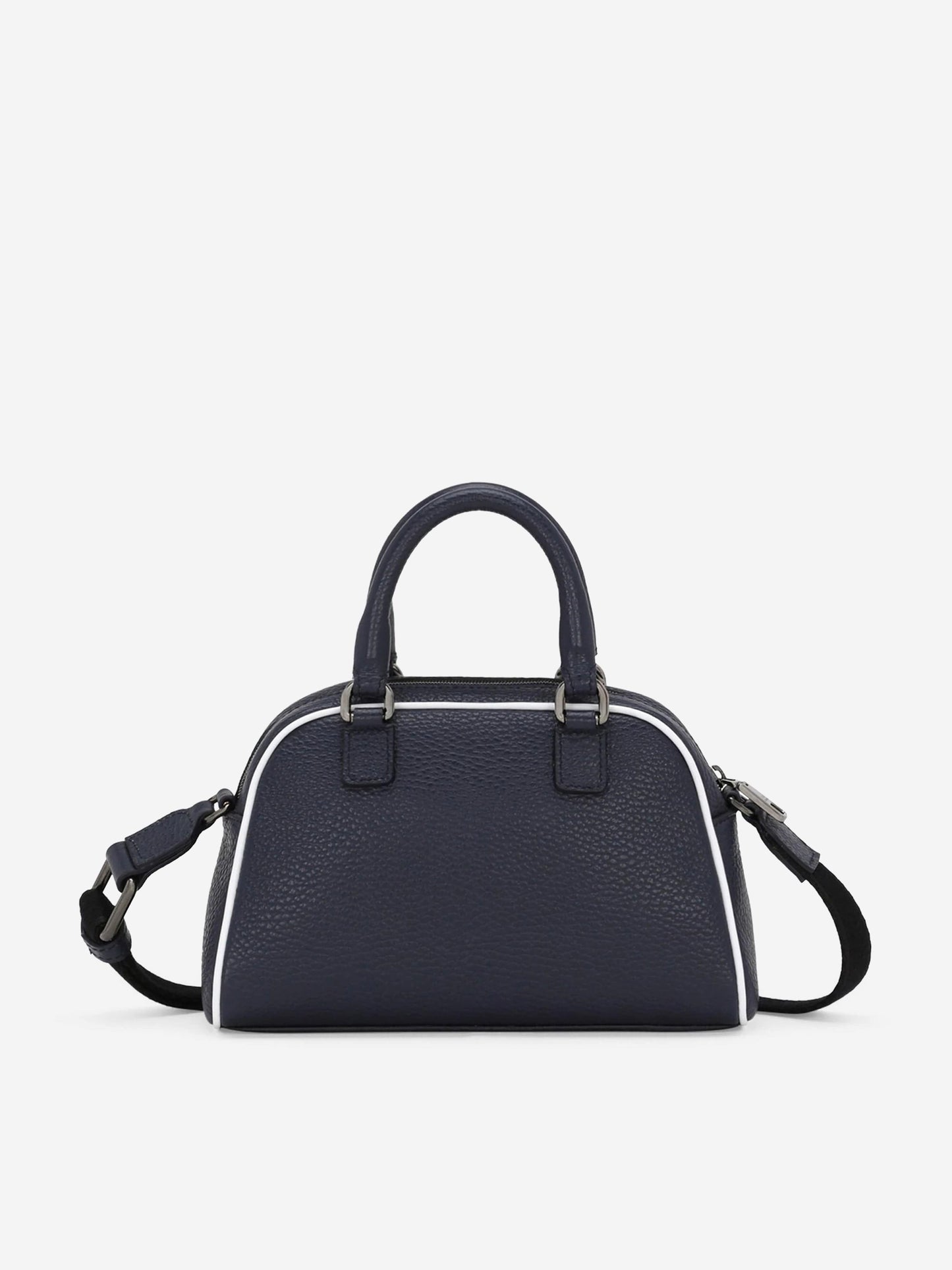 Dolce & Gabbana 女童皮革 Milano 徽标单肩包(蓝色)