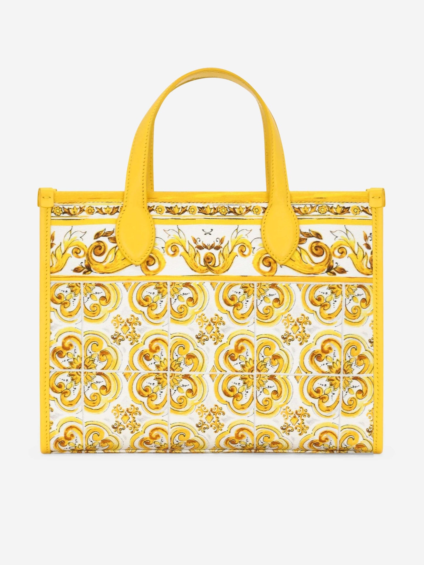 Dolce & Gabbana 女童 Maiolica 帆布包 黄色(25 厘米)