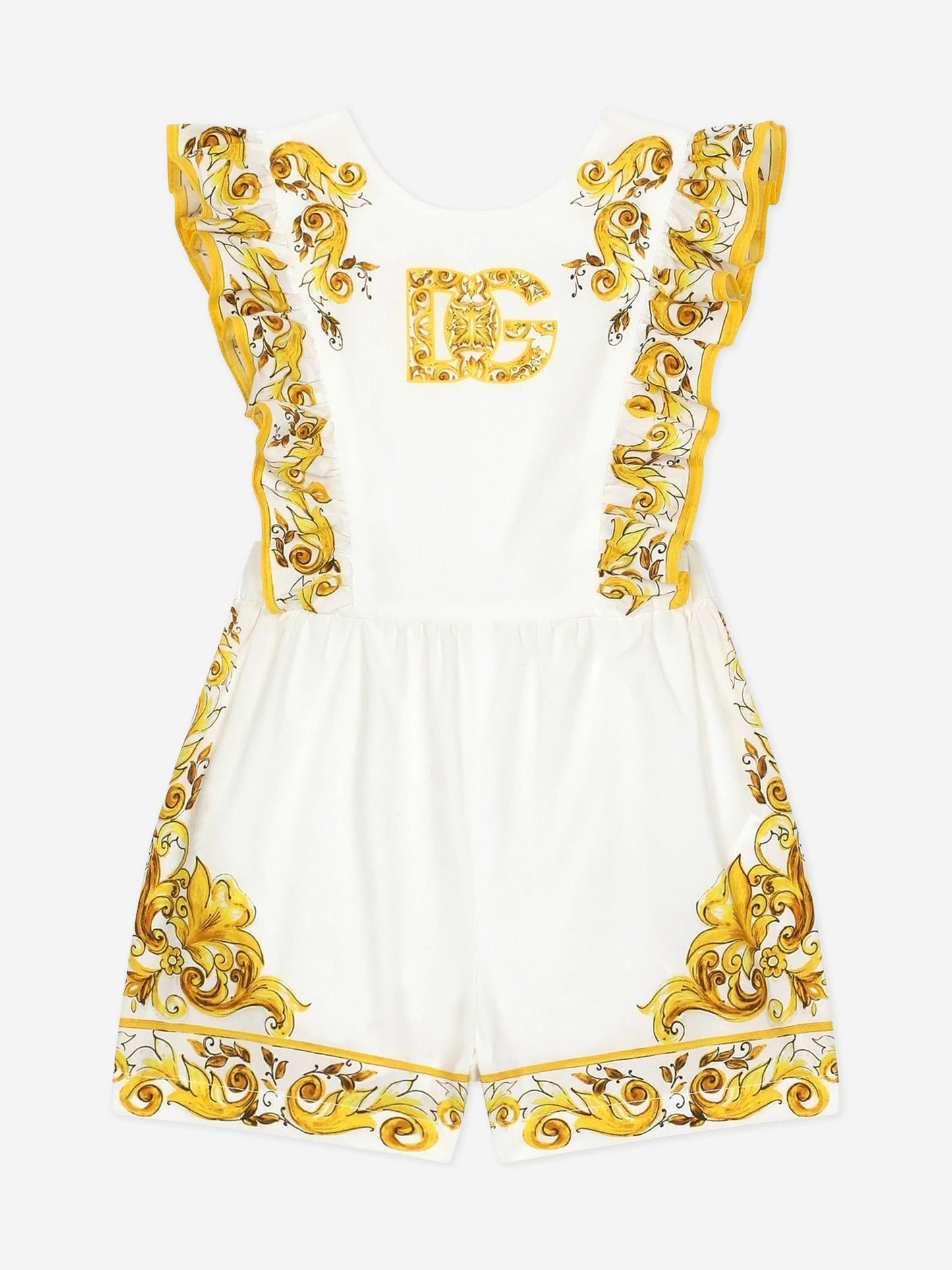 Dolce & Gabbana 女婴 Maiolica 黄色连衣裤