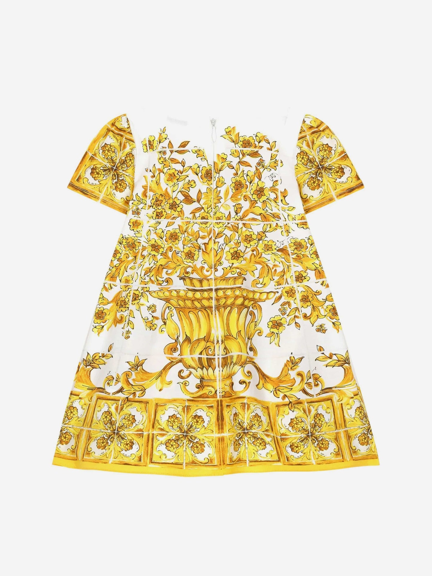 Dolce & Gabbana 女婴黄色 Maiolica 连衣裙配短裤