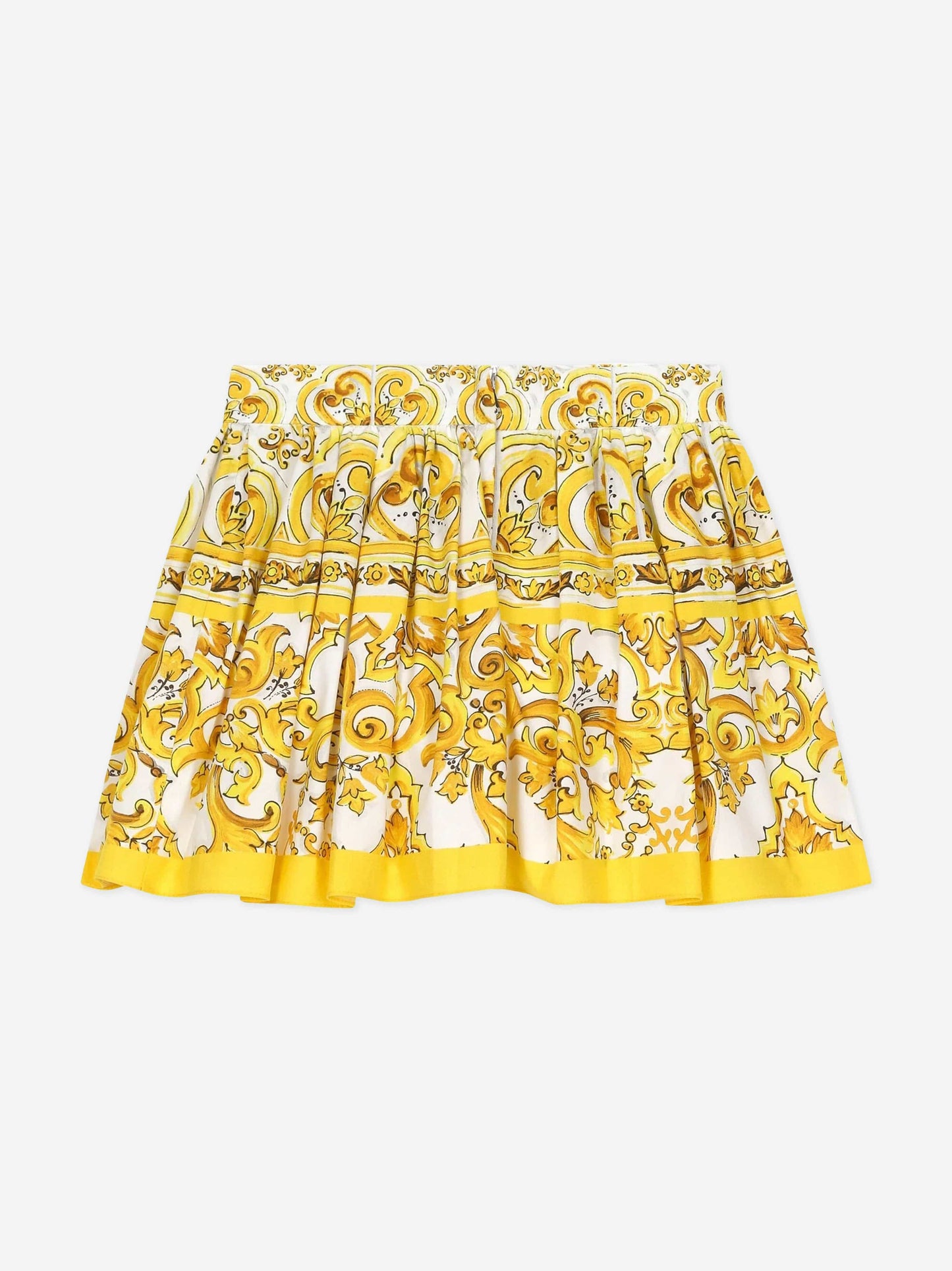 Dolce & Gabbana 女婴黄色 Maiolica 短裙配短裤