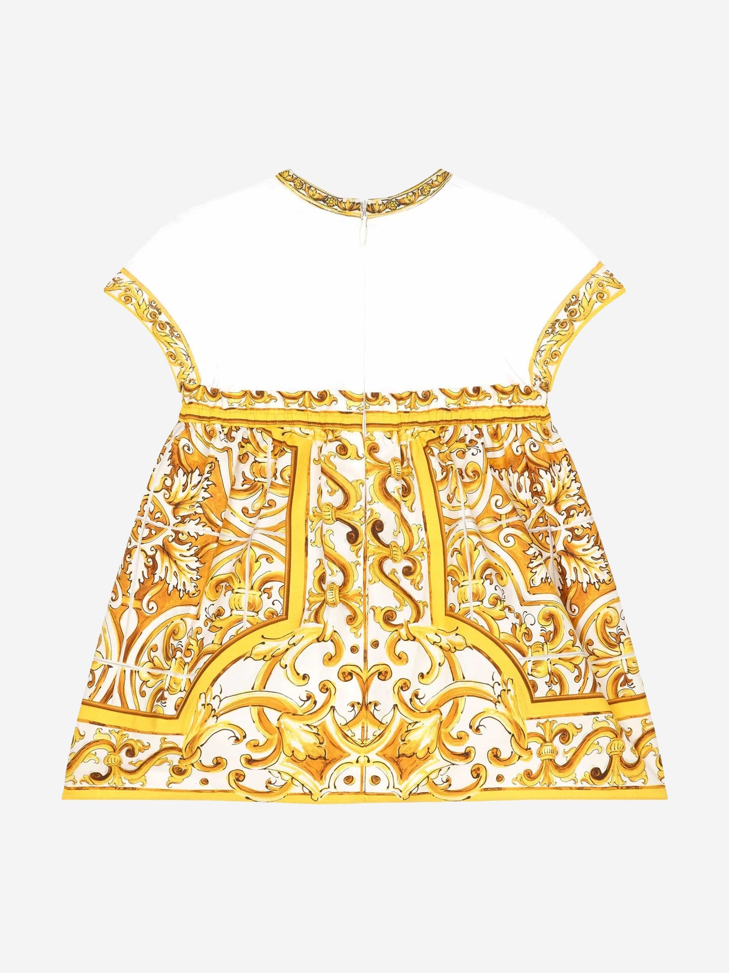 Dolce & Gabbana 女婴黄色 Maiolica 连衣裙配短裤