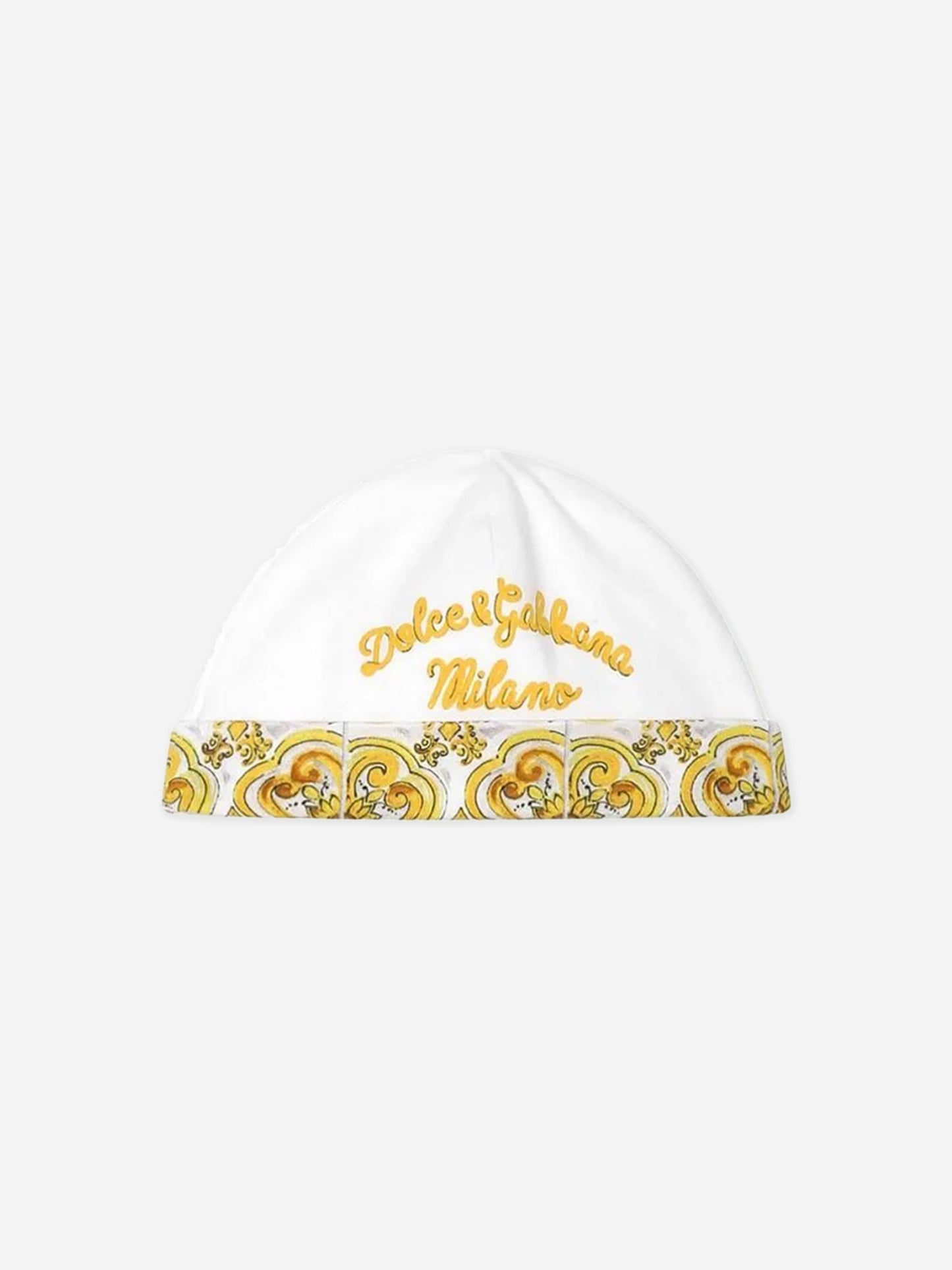 Dolce & Gabbana 女婴 Maiolica 婴儿连体衣礼品套装(黄色)