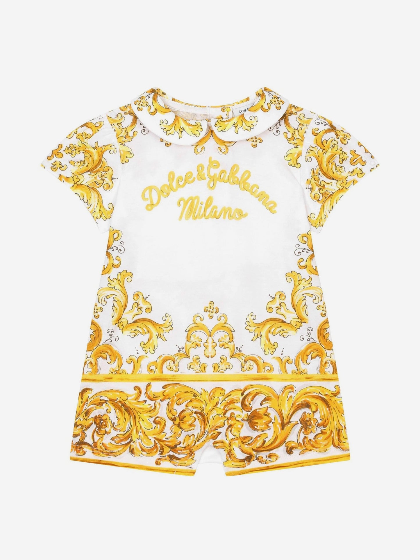 Dolce & Gabbana 女婴 Maiolica 黄色连衣裤
