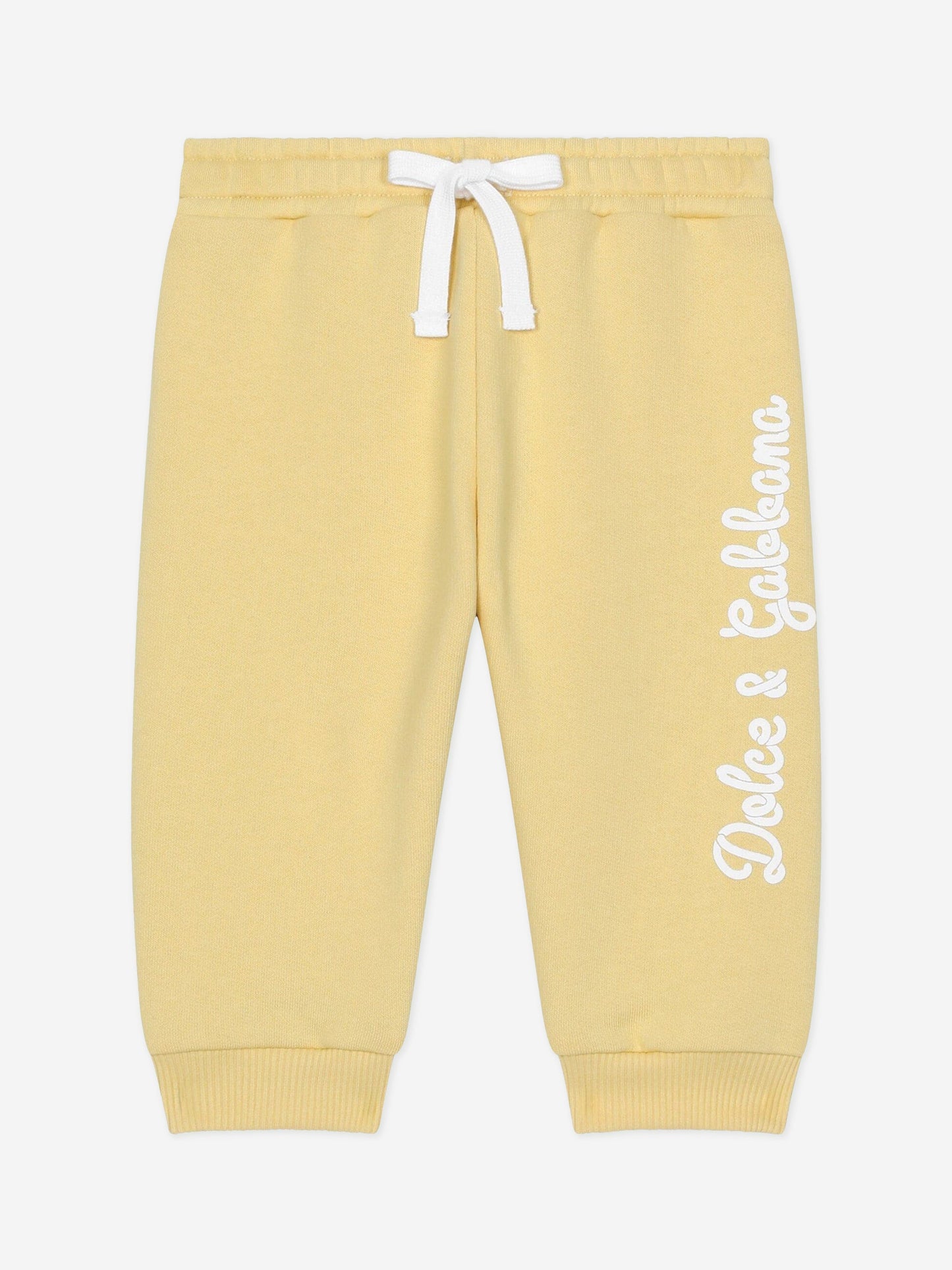 Dolce & Gabbana 黄色 Baby Logo 慢跑裤