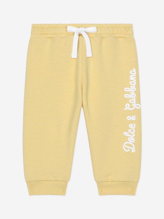 Dolce & Gabbana 黄色 Baby Logo 慢跑裤