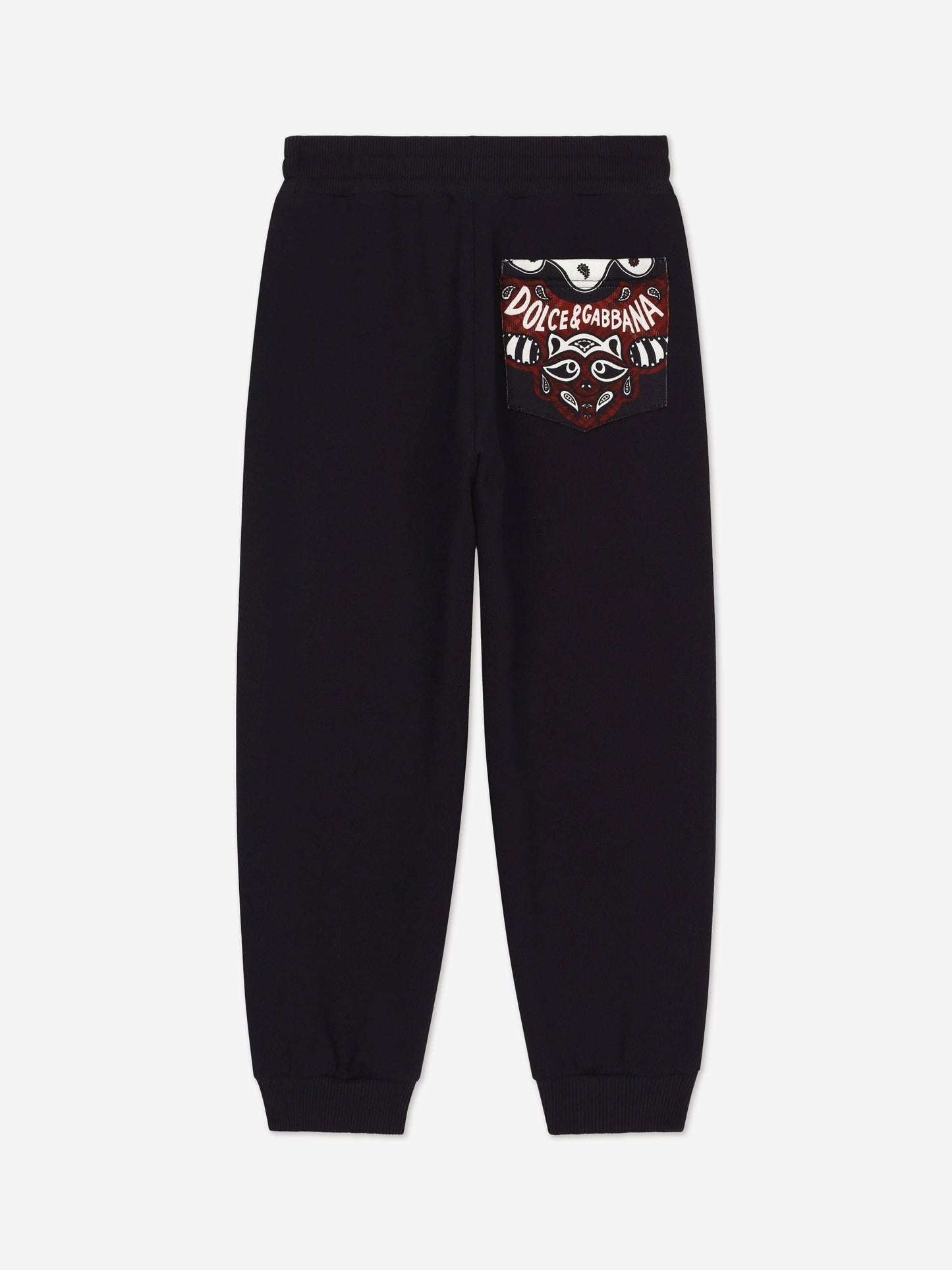 Dolce & Gabbana 男童海军蓝徽标慢跑裤