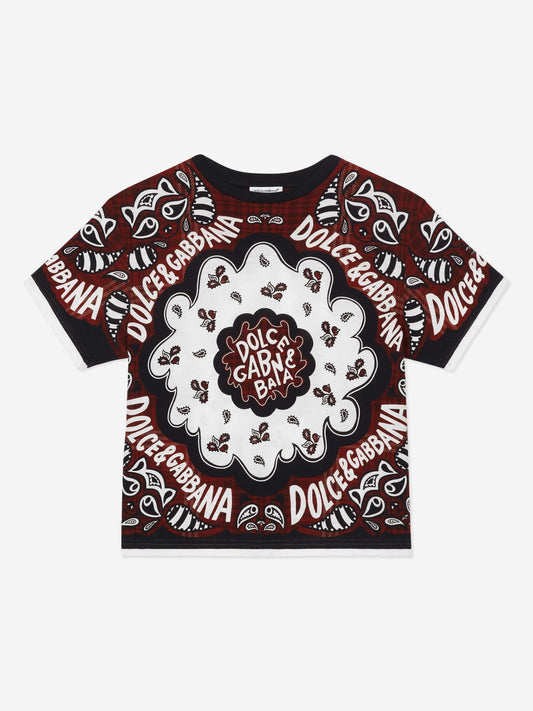 Dolce & Gabbana 男童多色 Bandana 印花 T 恤