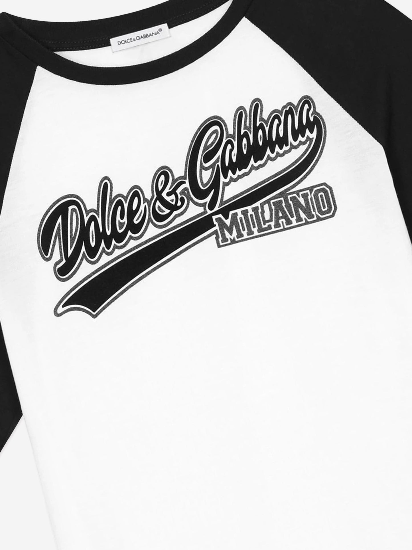 Dolce & Gabbana 男童白色徽标 T 恤