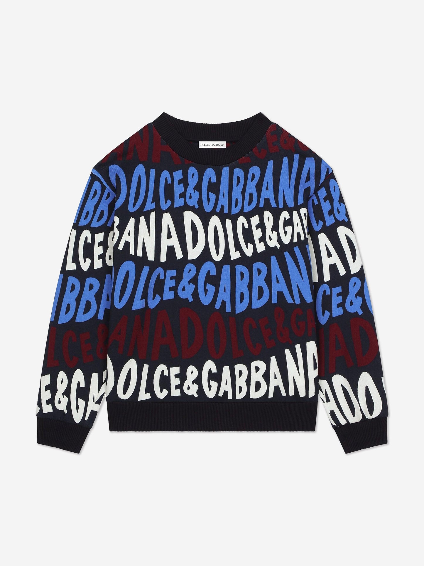 Dolce & Gabbana 男童多色徽标印花运动衫
