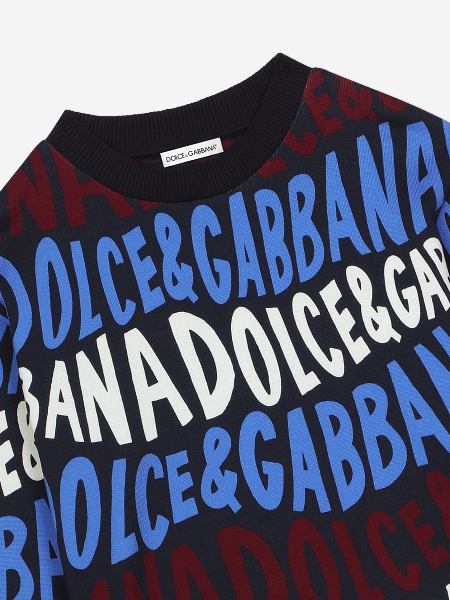 Dolce & Gabbana 男童多色徽标印花运动衫