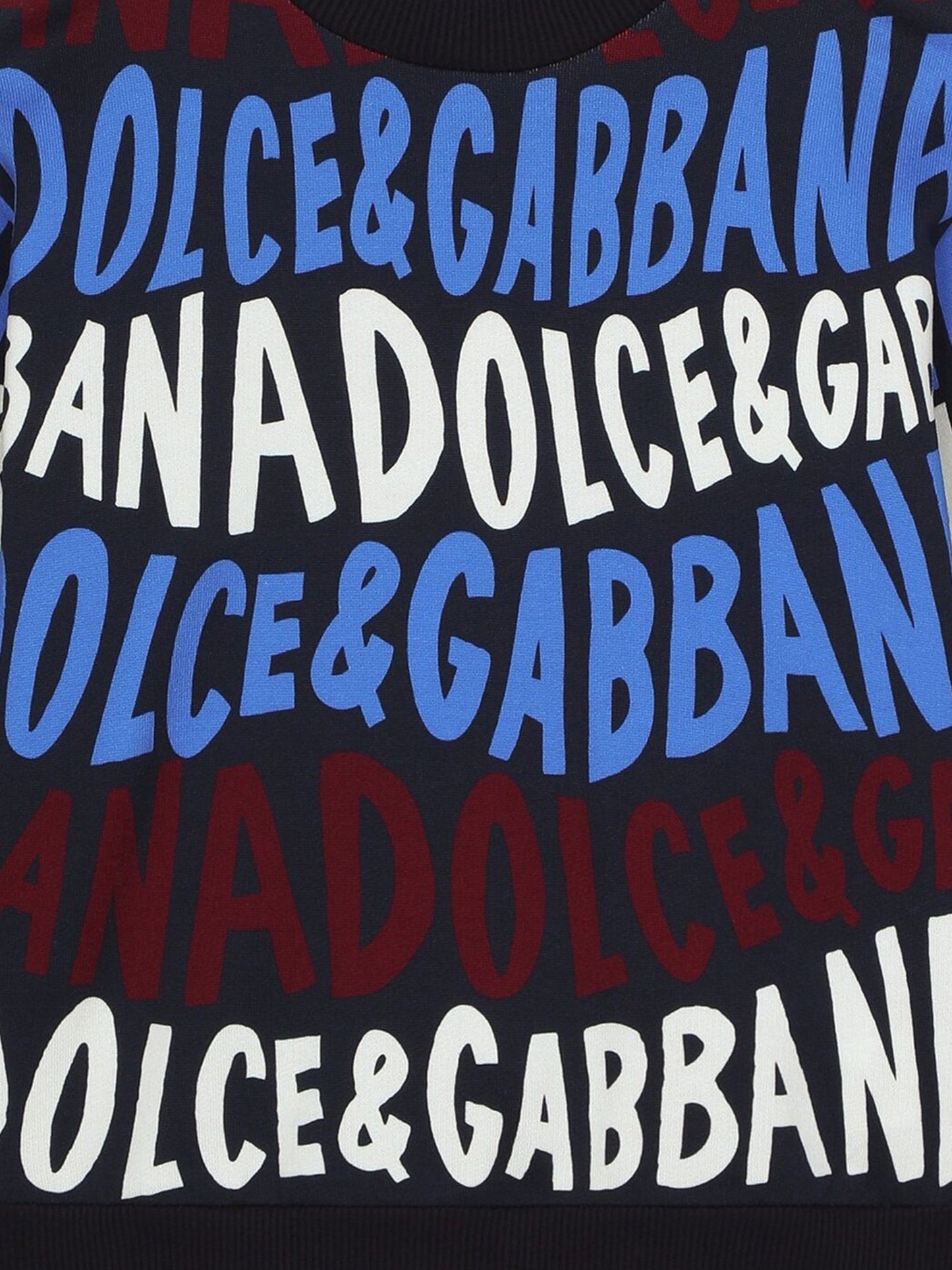 Dolce & Gabbana 男童多色徽标印花运动衫